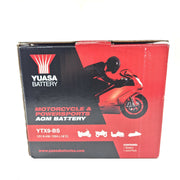 A reliable and maintenance-free 12-volt motorcycle battery from Yuasa.