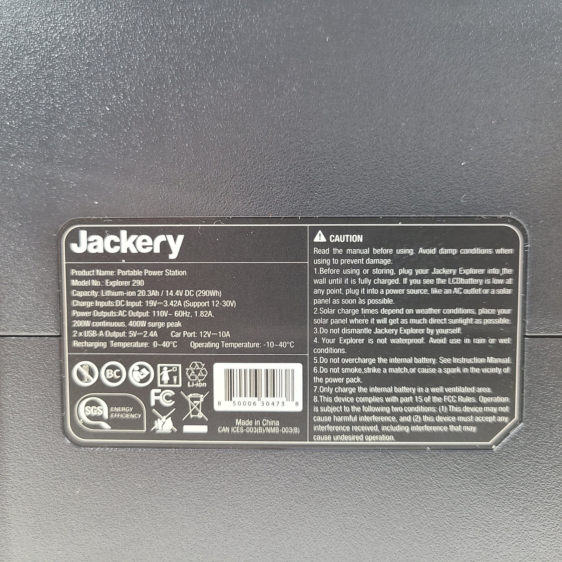 Compact and powerful Jackery Explorer 290 Portable Power Station.