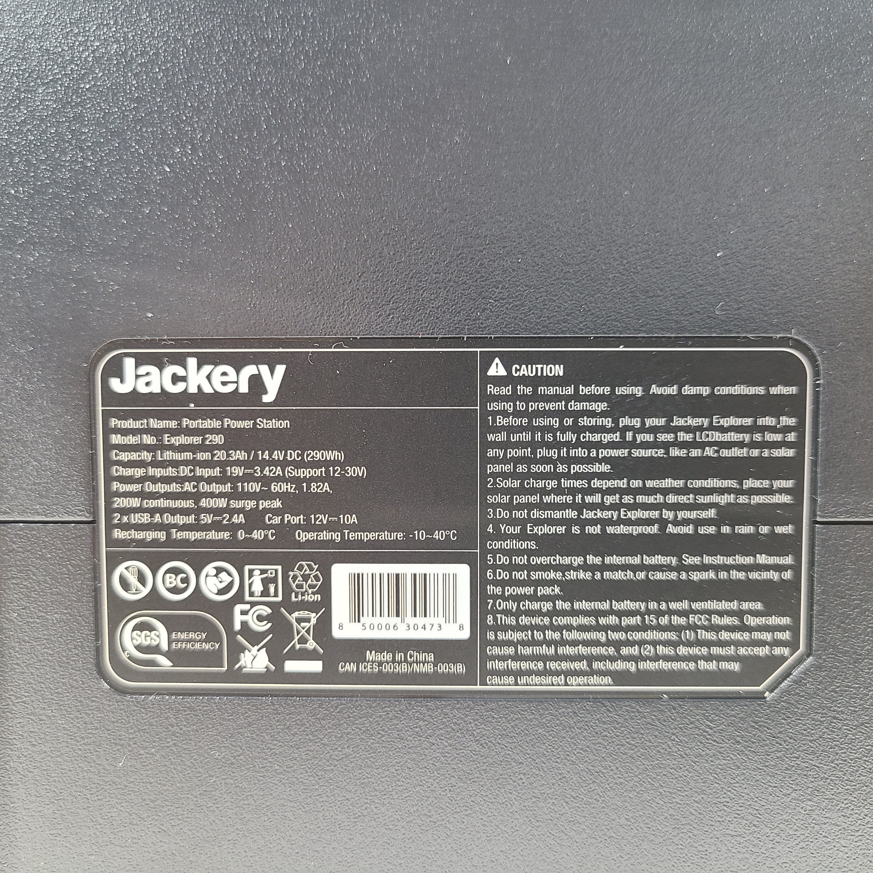 Compact and powerful Jackery Explorer 290 Portable Power Station.