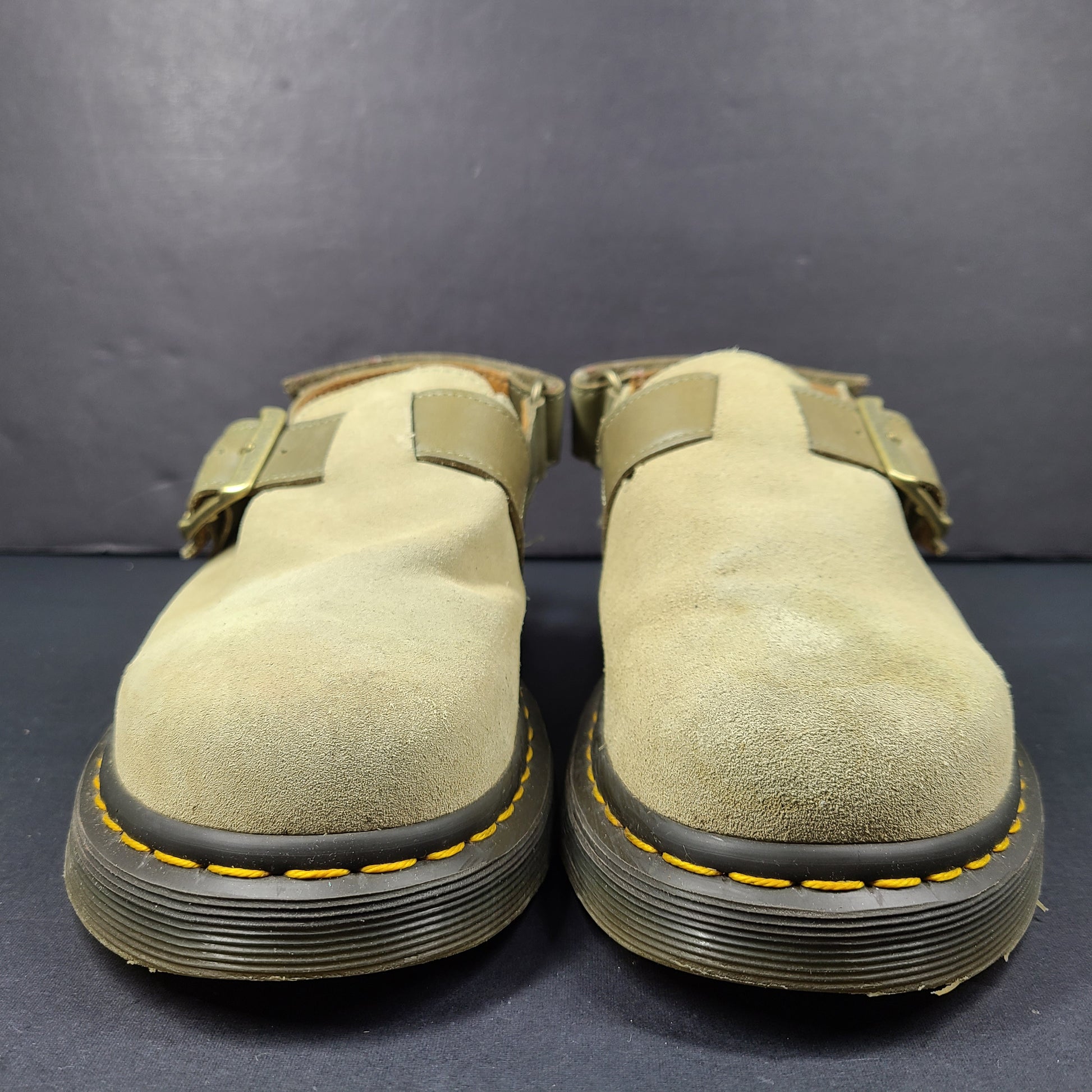 Beige Dr. Martens Jorge II sandals in UK 6 feature a durable sole and adjustable straps for everyday comfort.