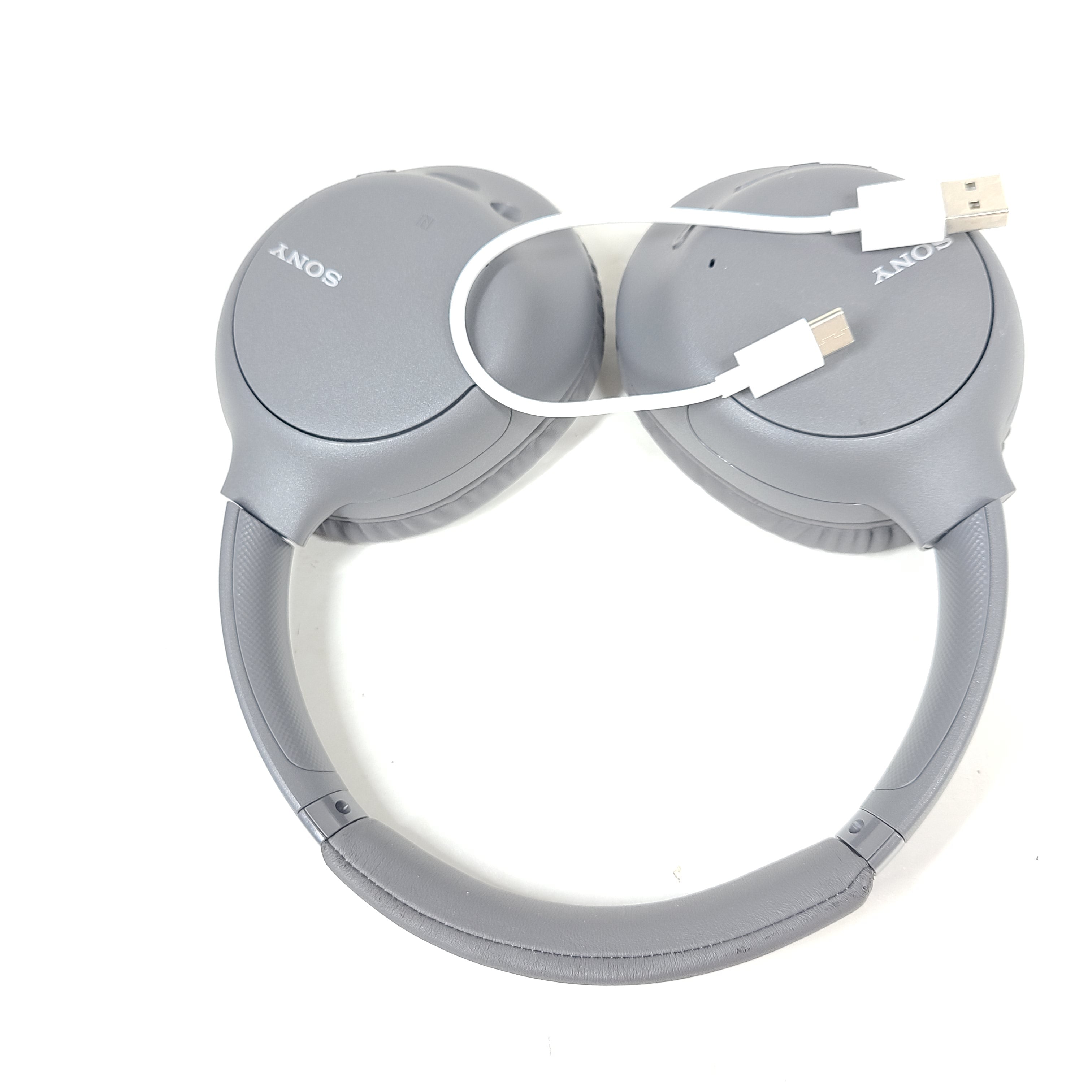 Sony WH-CH710N over-ear wireless headphones in gray with active noise cancellation and on-device controls.