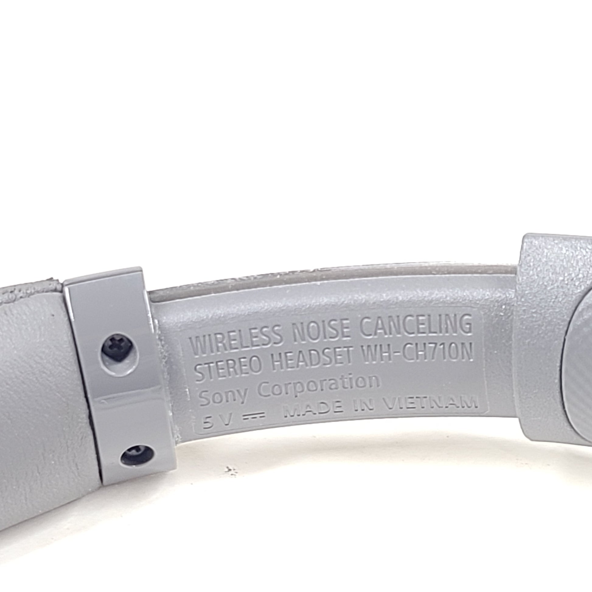 Sony WH-CH710N over-ear wireless headphones in gray with active noise cancellation and on-device controls.