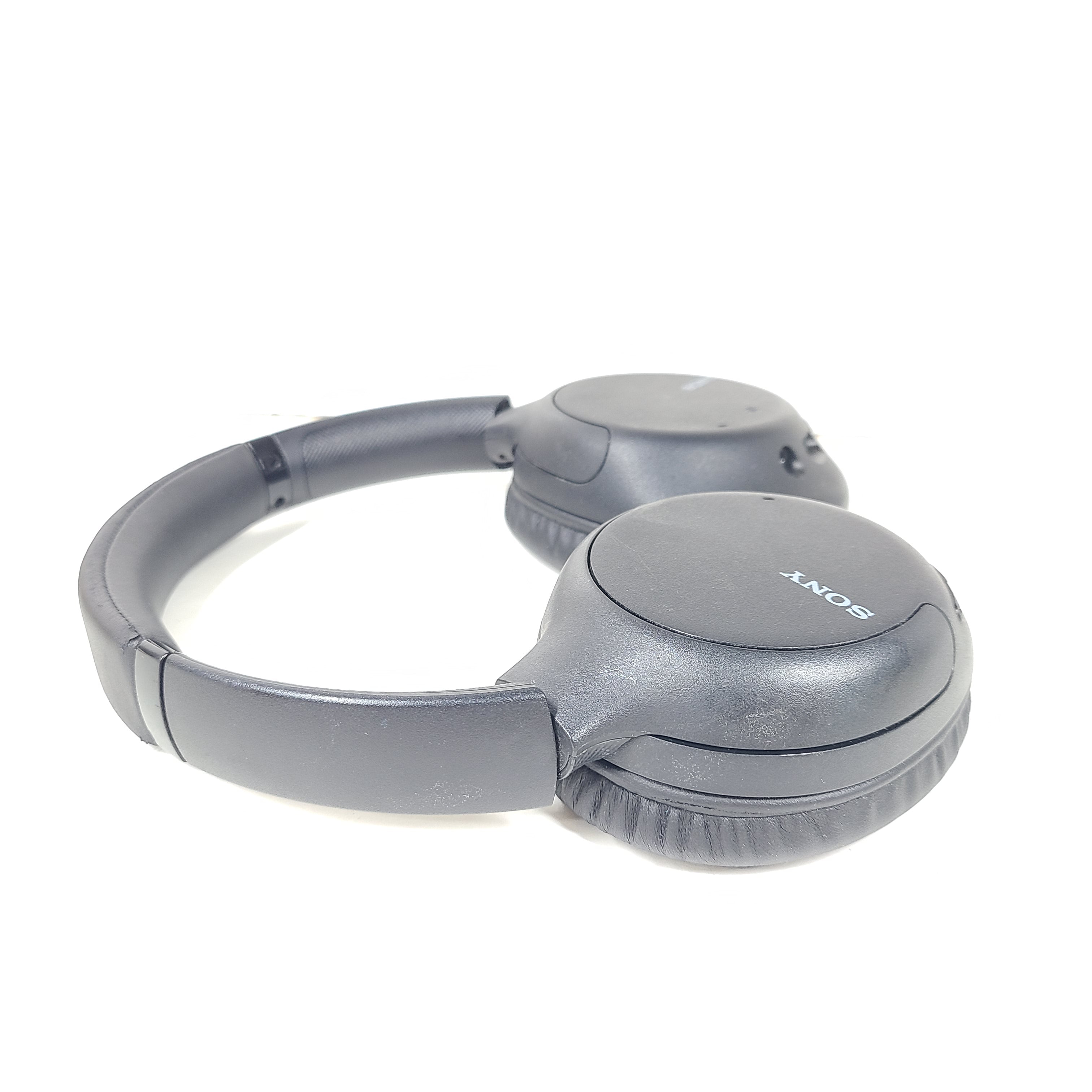 Over-ear Sony WH-CH710N wireless headphones in black with active noise cancellation and cushioned earcups.