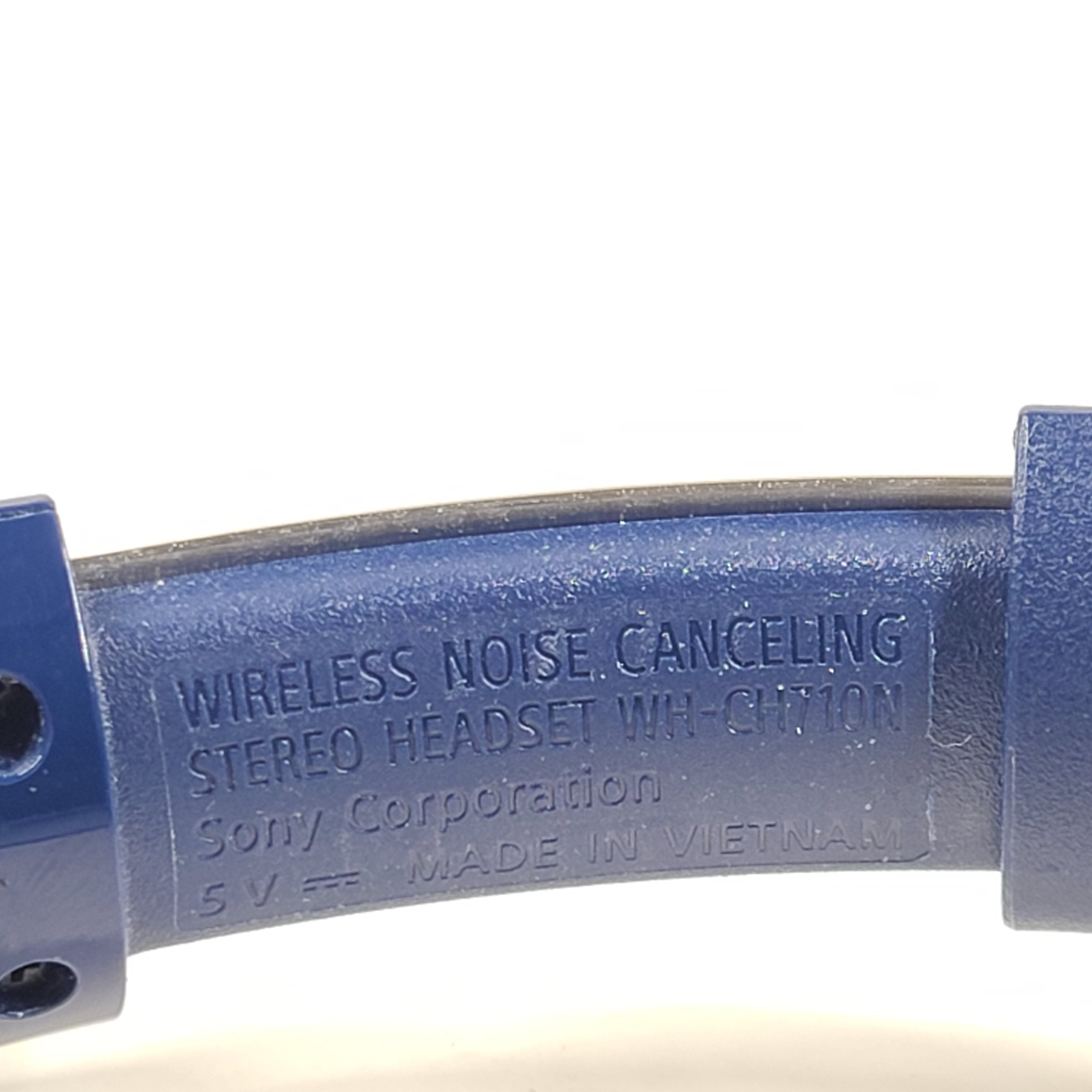 Wireless over-ear Sony WH-CH710N headset in blue with active noise cancellation and cushioned earcups.