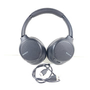 Black Sony WH-CH710N wireless over-ear headphones with active noise cancellation and USB-C charging.