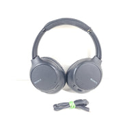 Black Sony WH-CH710N wireless over-ear headphones with active noise cancellation and cushioned ear pads.