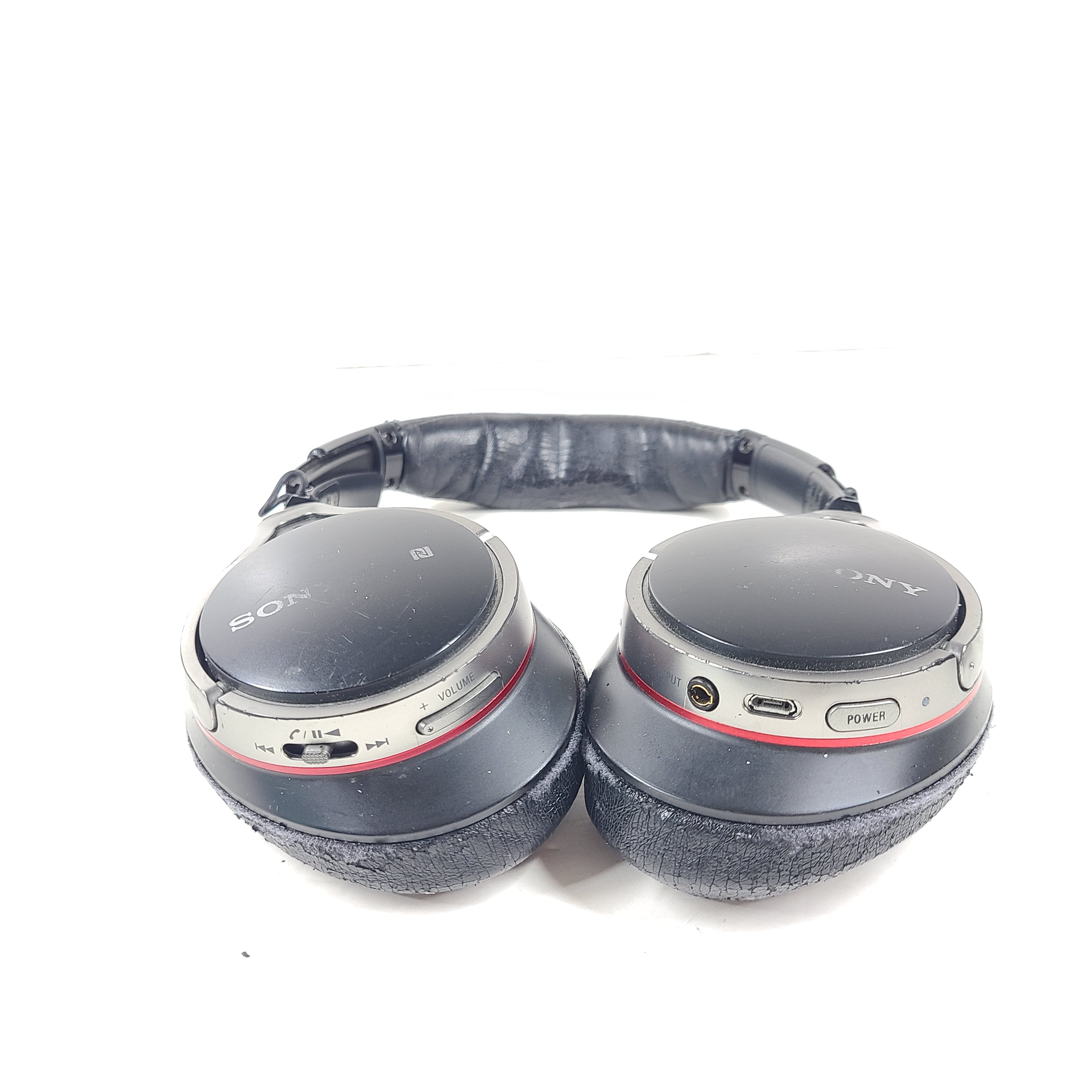 Black Sony MDR-10RBT over-ear Bluetooth headphones with onboard controls and NFC.