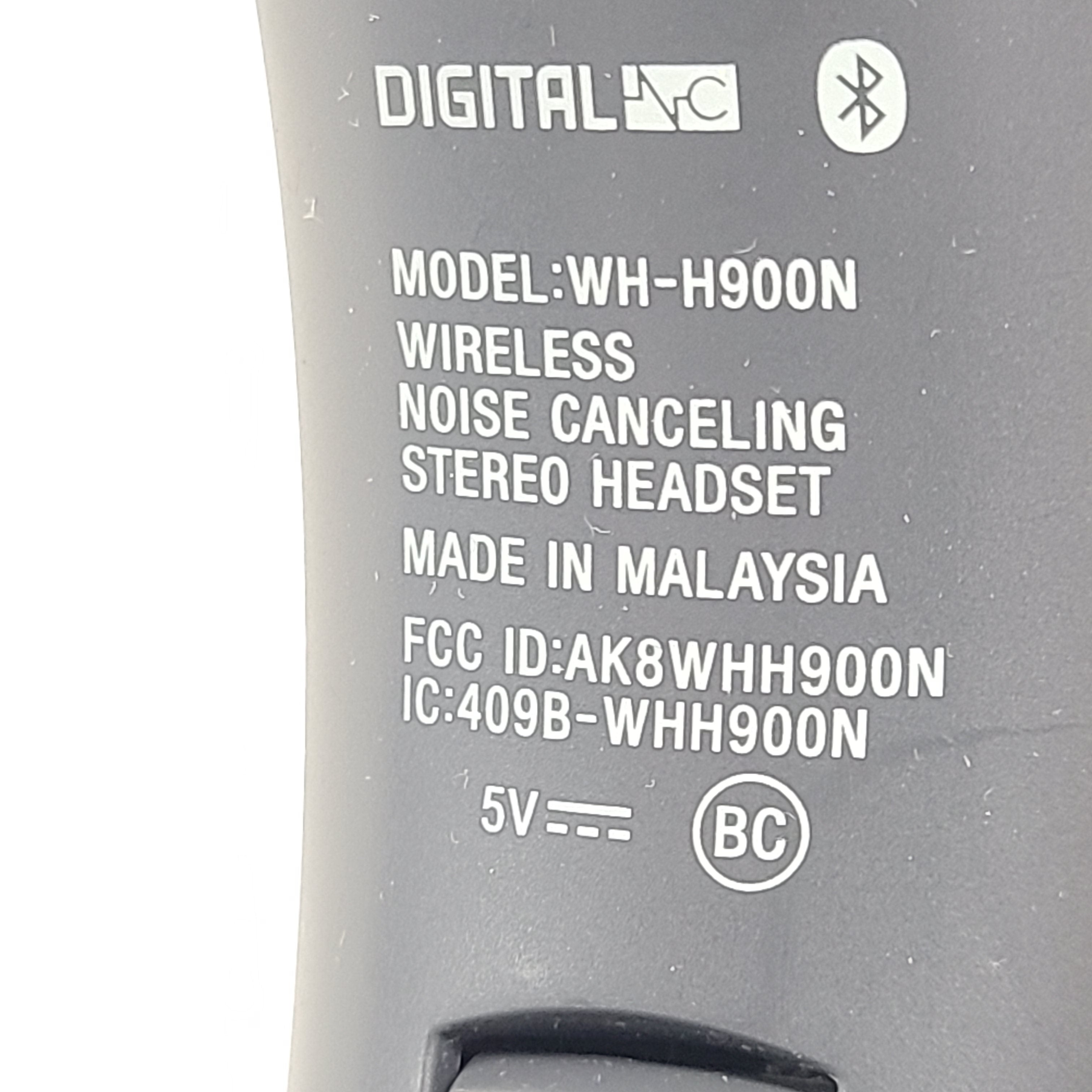 Over-ear Sony WH-H900N wireless headphones in gray with active noise cancellation and Bluetooth connectivity.