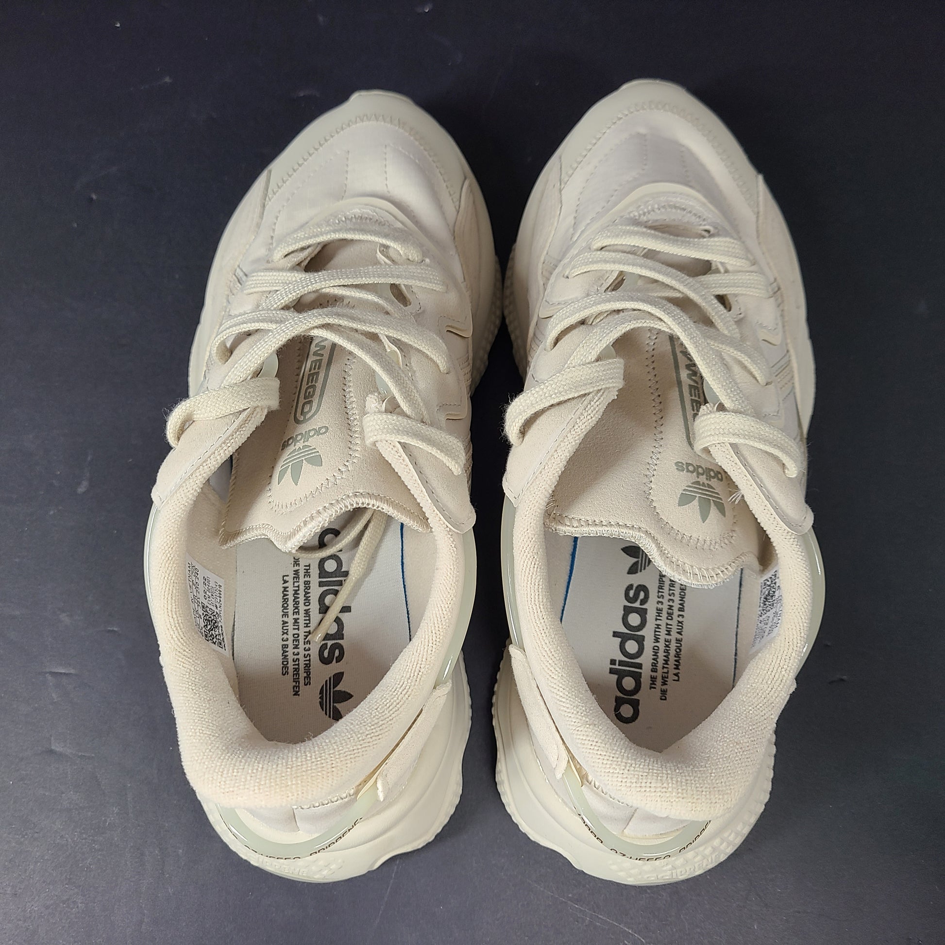 Adidas Originals Ozweego Adiprene sneaker in beige, US size 6.5, model GW8059.