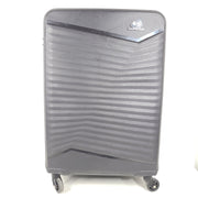 Black Kamiliant hard-shell spinner suitcase with four smooth-rolling wheels and a telescoping handle.