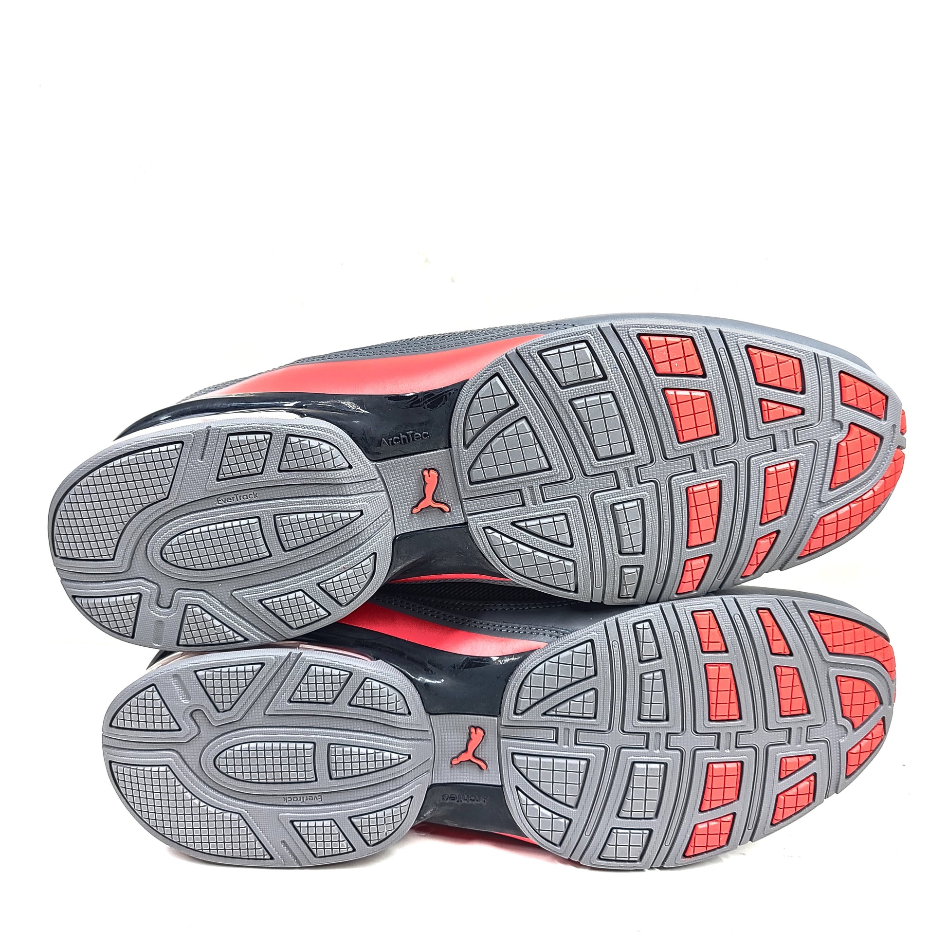 Grey and red Puma Cell Regulate NX sneakers with Soft Foam+ cushioning and an athletic profile.