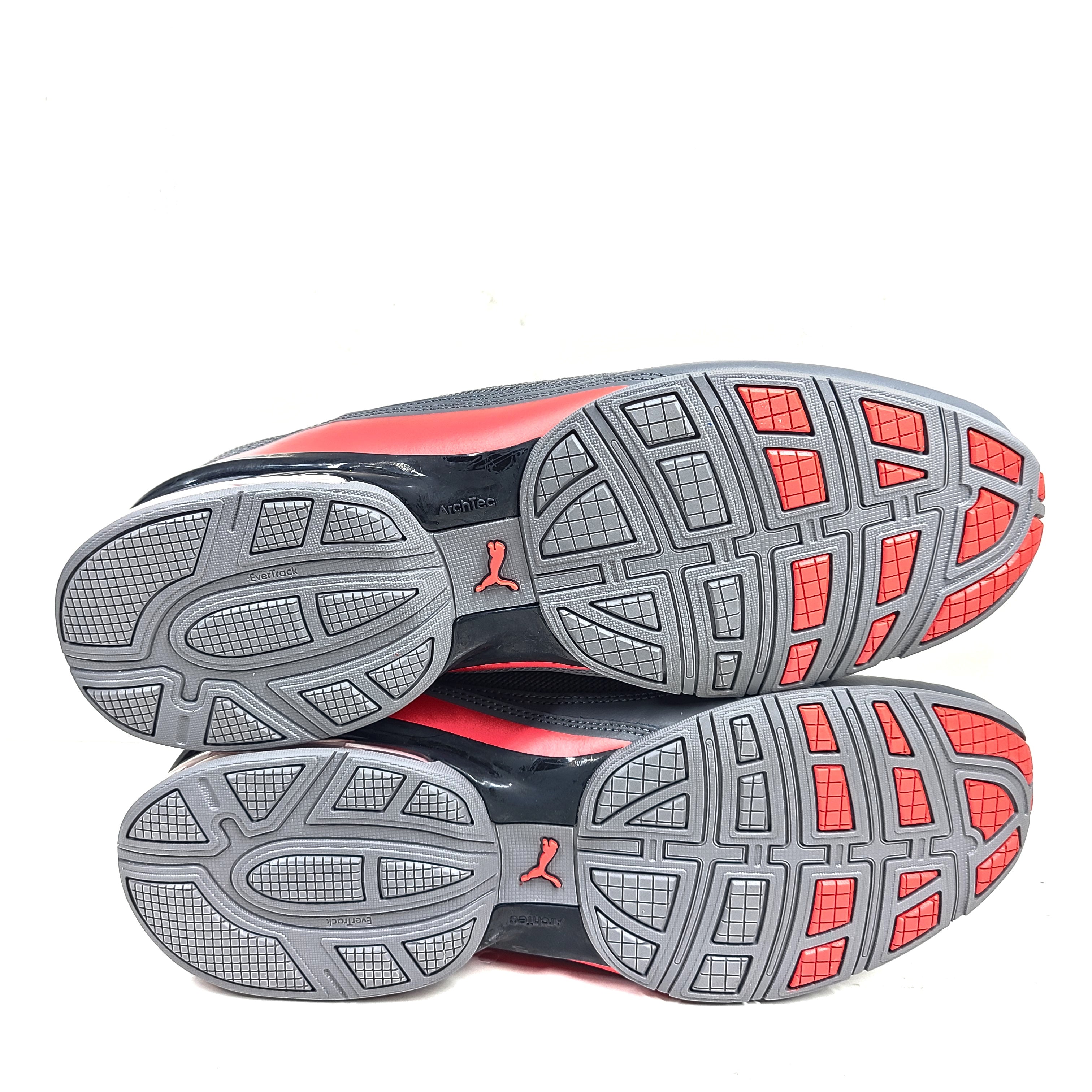 Grey and red Puma Cell Regulate NX sneakers with Soft Foam+ cushioning and an athletic profile.