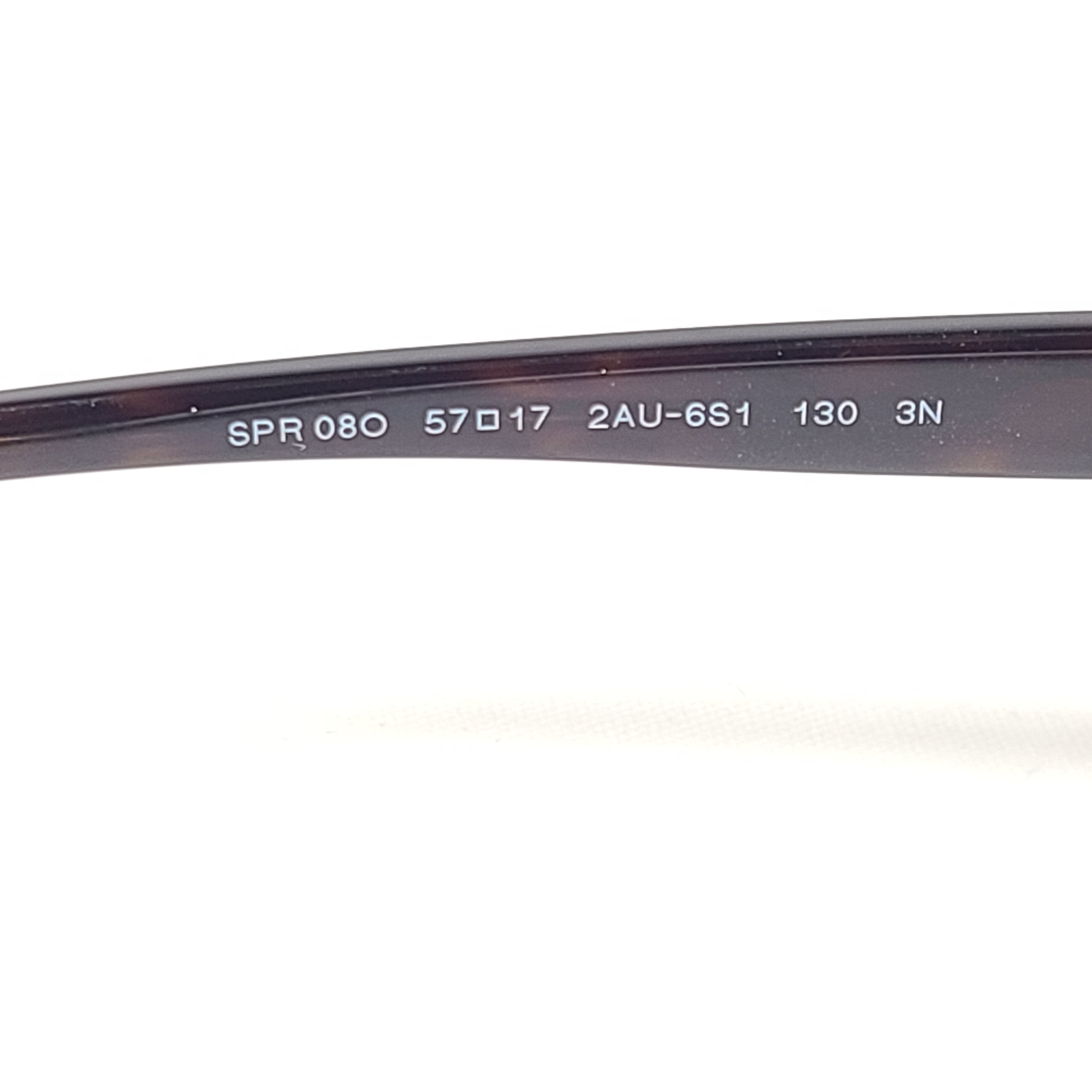 Prada SPR 080 tortoise brown butterfly-frame sunglasses with 57-17-130 sizing from Italy.
