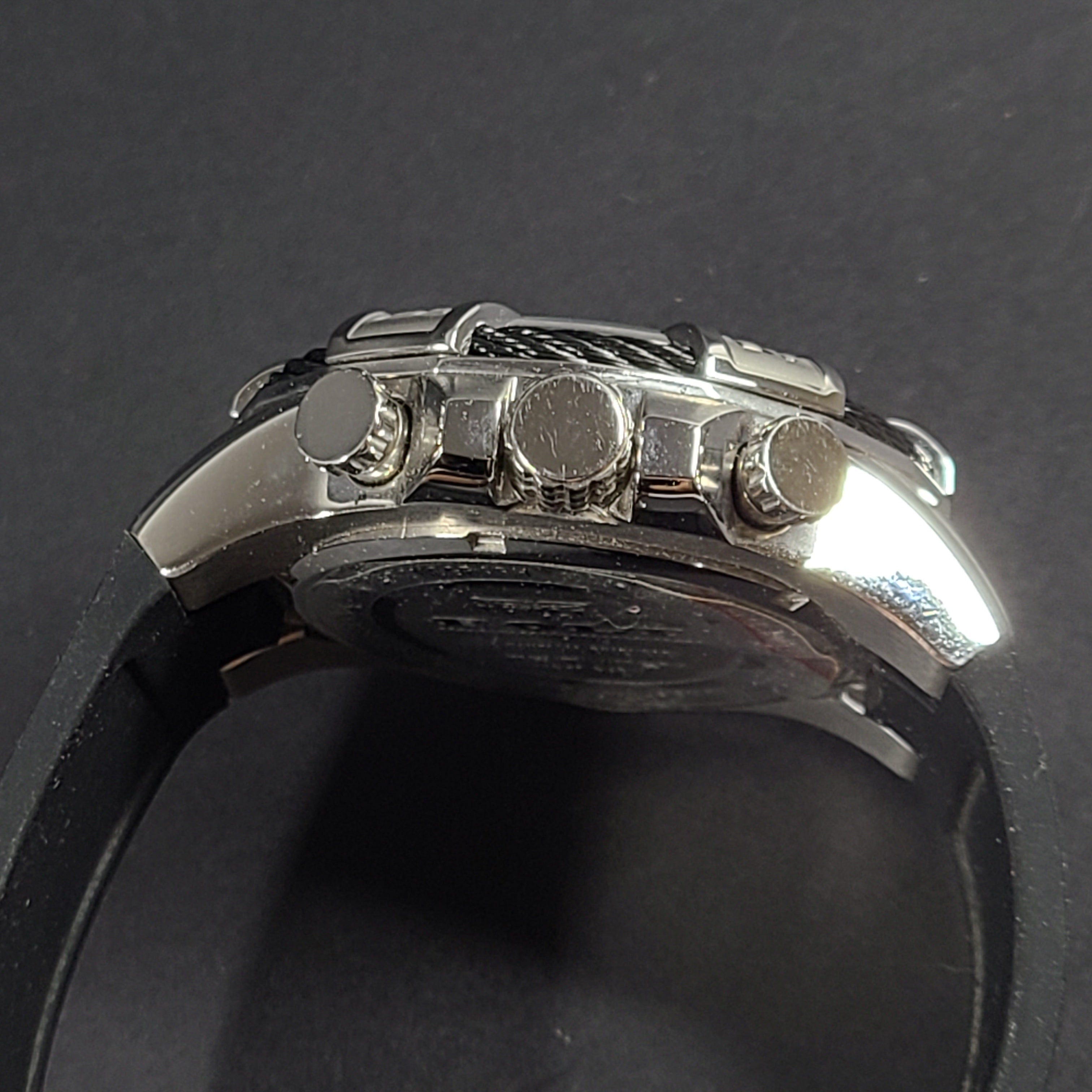 Invicta Bolt chronograph in stainless steel with silver and black tones.