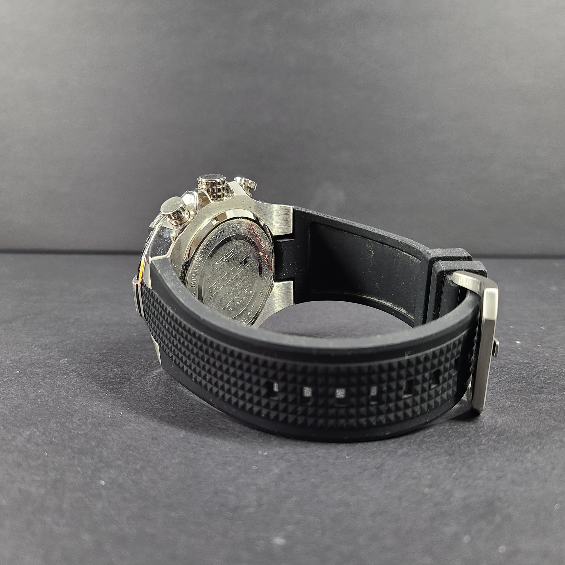 Invicta Bolt chronograph in stainless steel with silver and black tones.