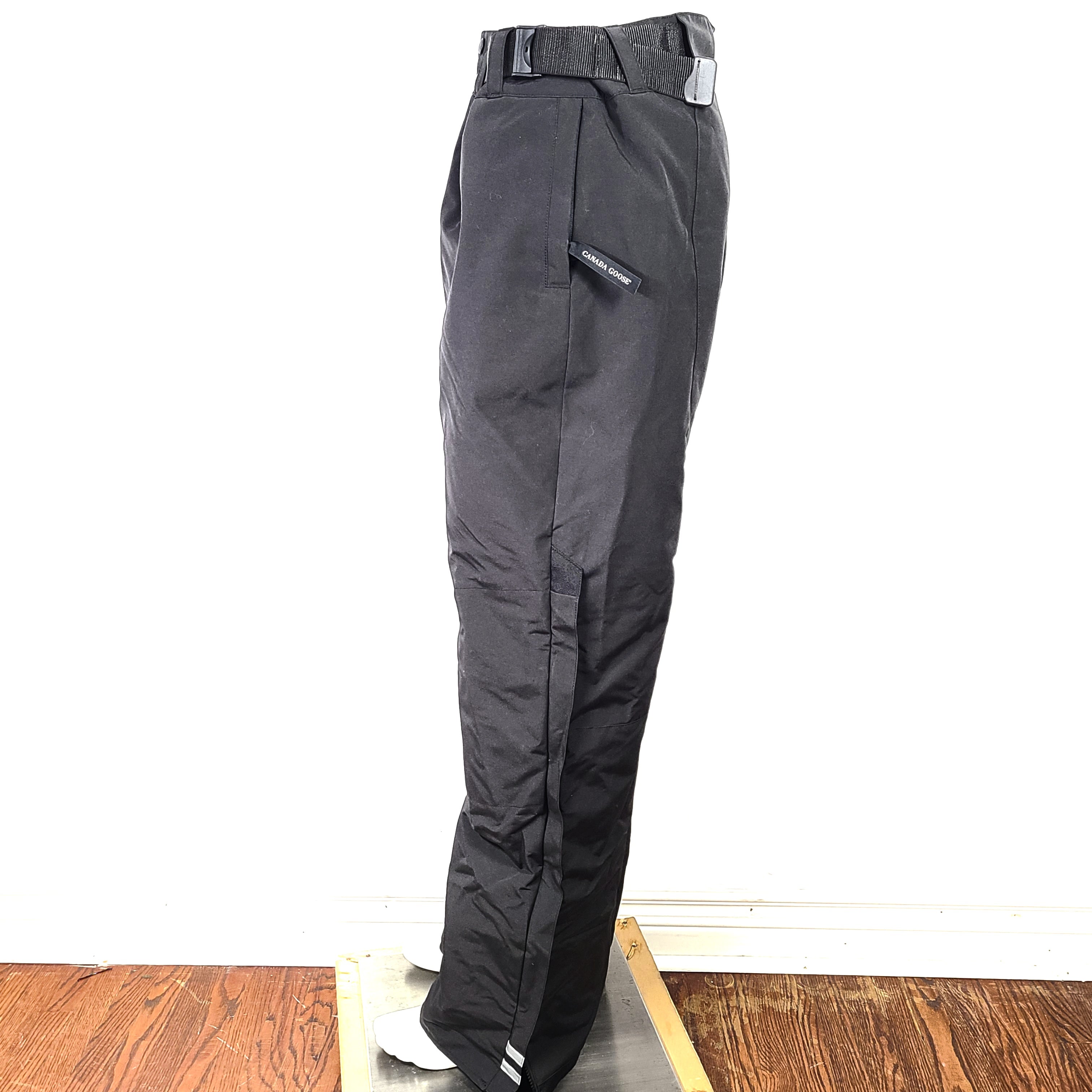 Black Canada Goose Arctic Program pants in large size with reinforced construction for cold conditions.