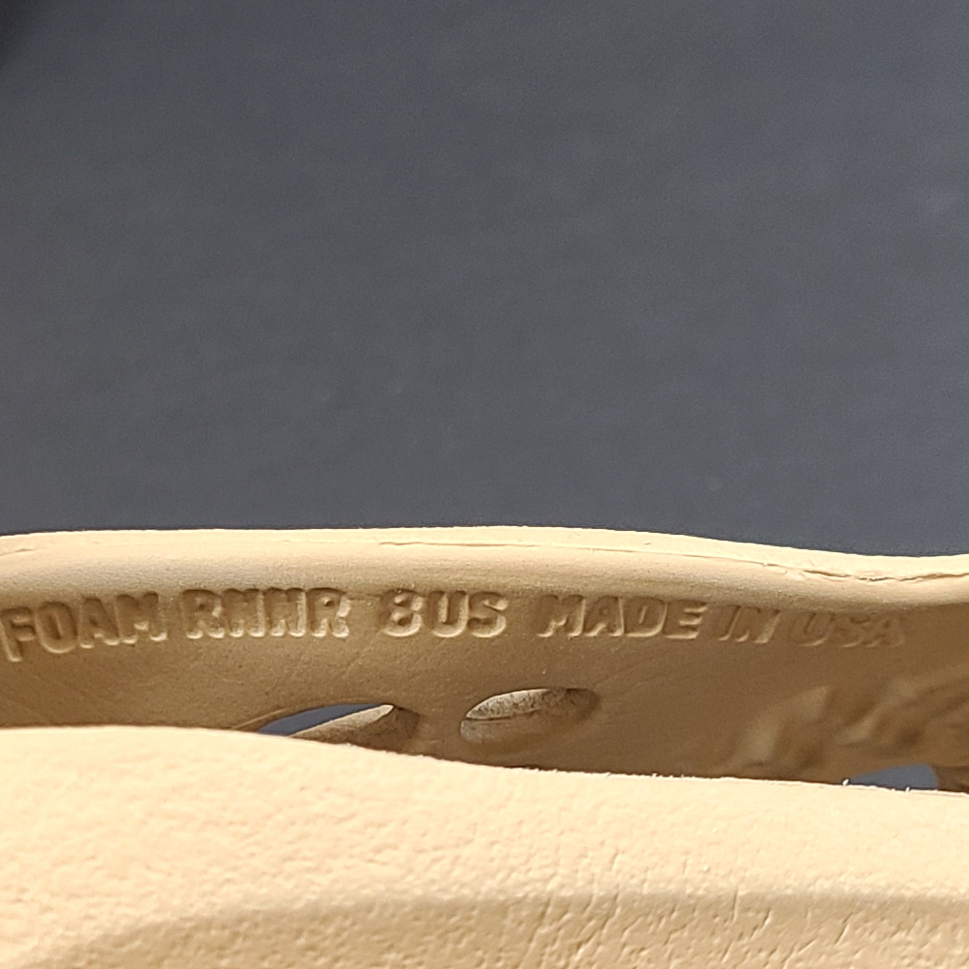 Adidas Foam Runner in beige, size US 8, slip-on foam design with ventilated construction for breathable comfort.
