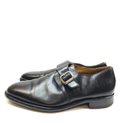 A black leather monk strap men's dress shoe in size 10.5F labeled Churchill.