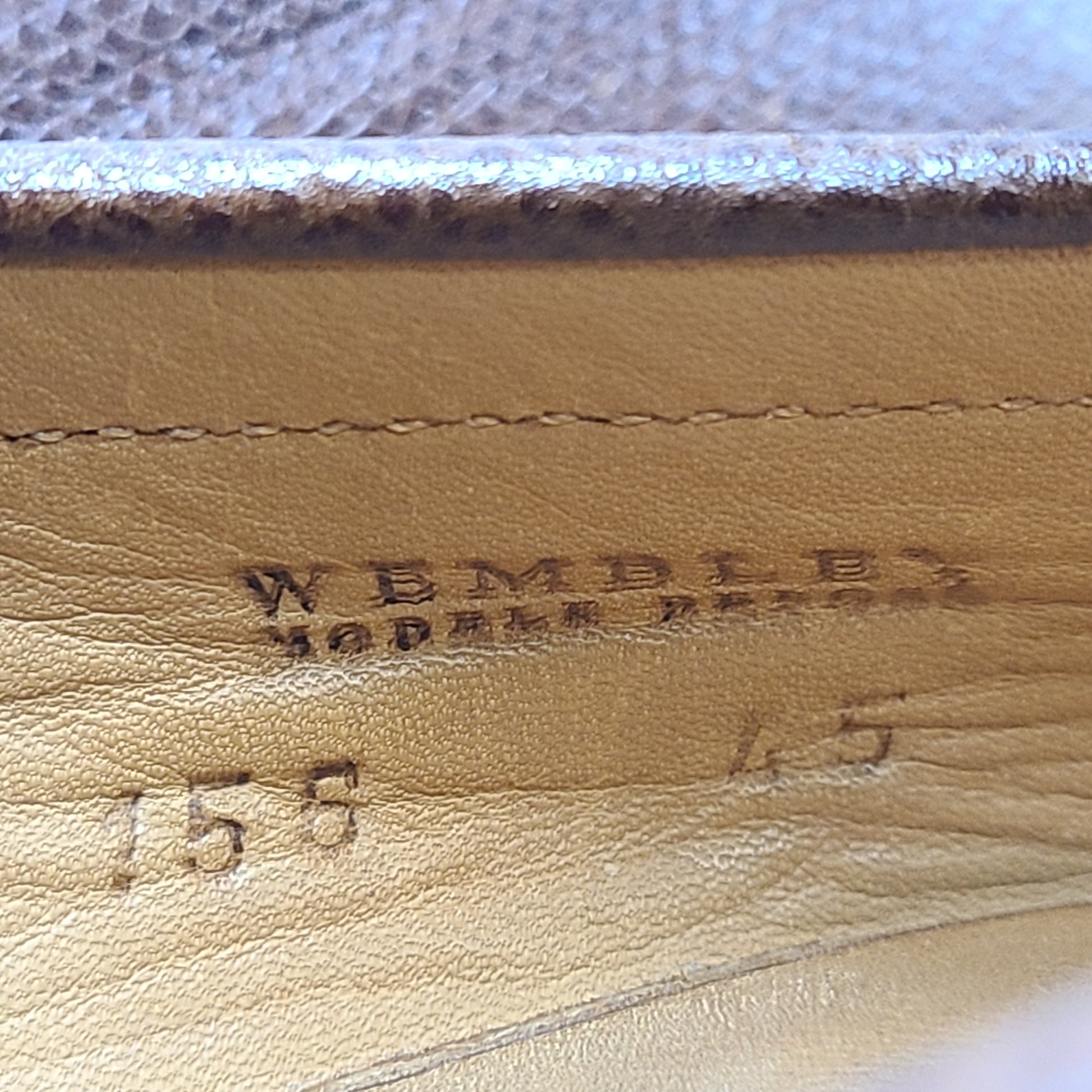 Brown leather Wembley Model 158 loafers for men with classic slip-on styling.
