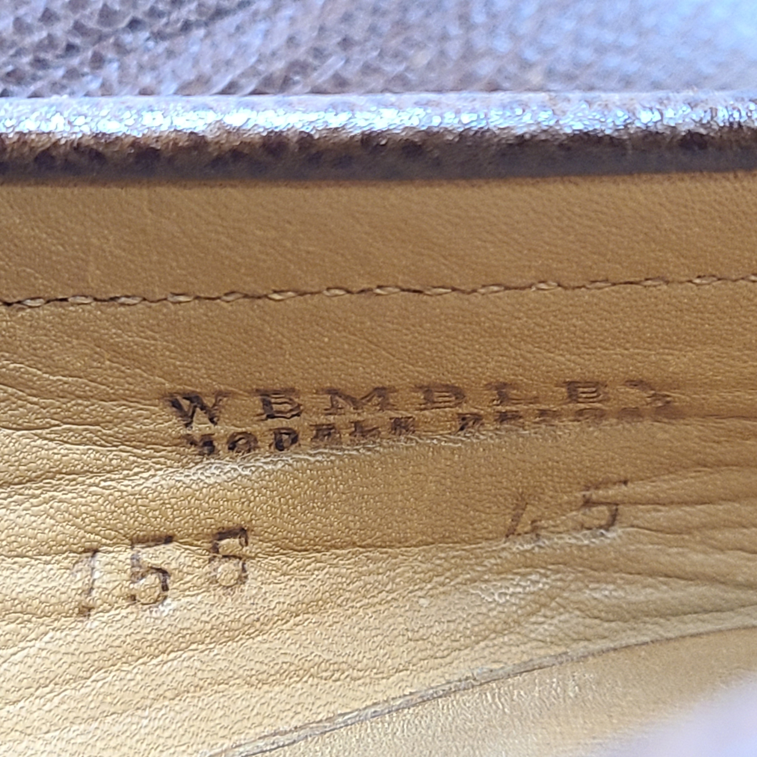 Brown leather Wembley Model 158 loafers for men with classic slip-on styling.