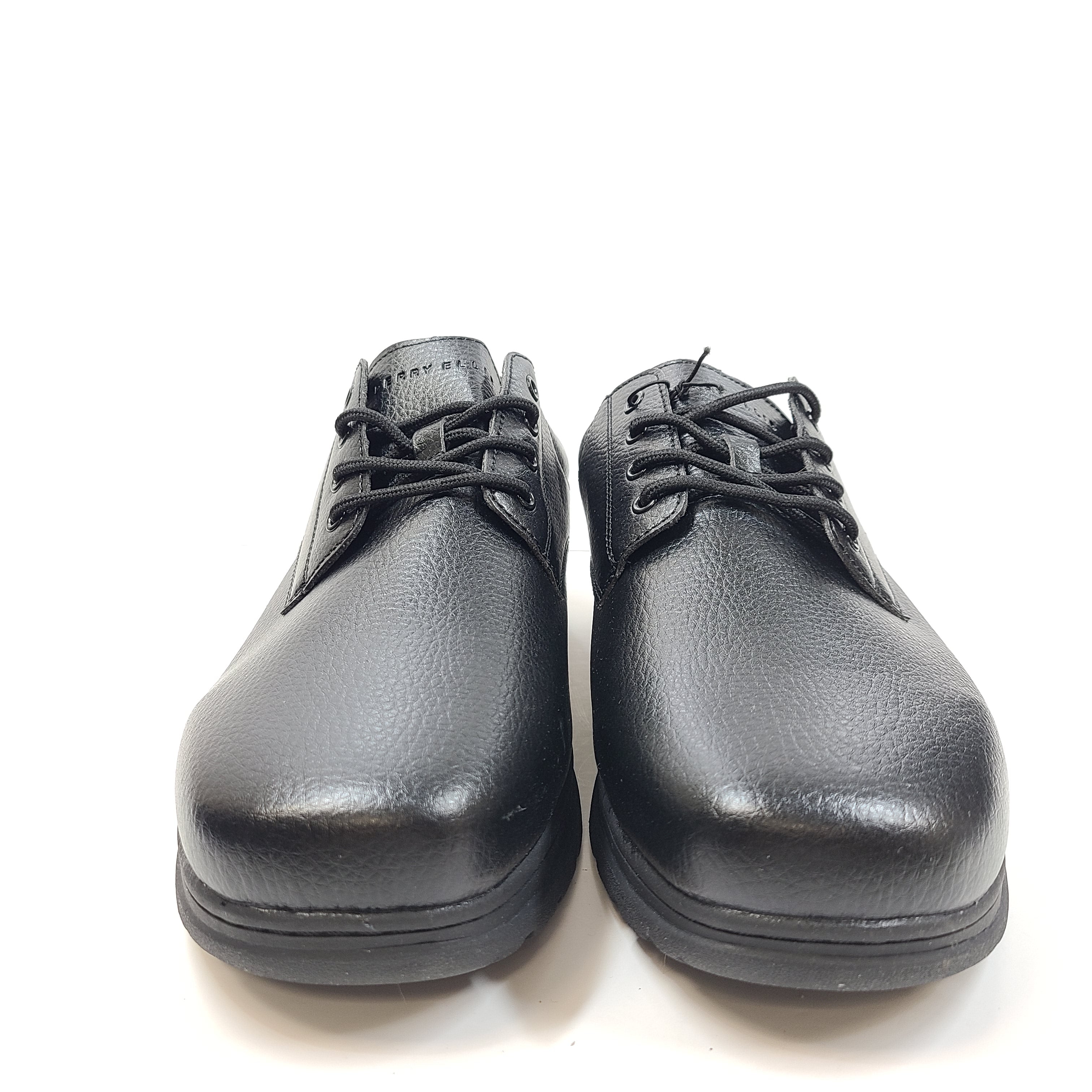Black Perry Ellis Portfolio SG2 WIDE men's wide-fit shoes with cushioned insole and slip-resistant outsole.