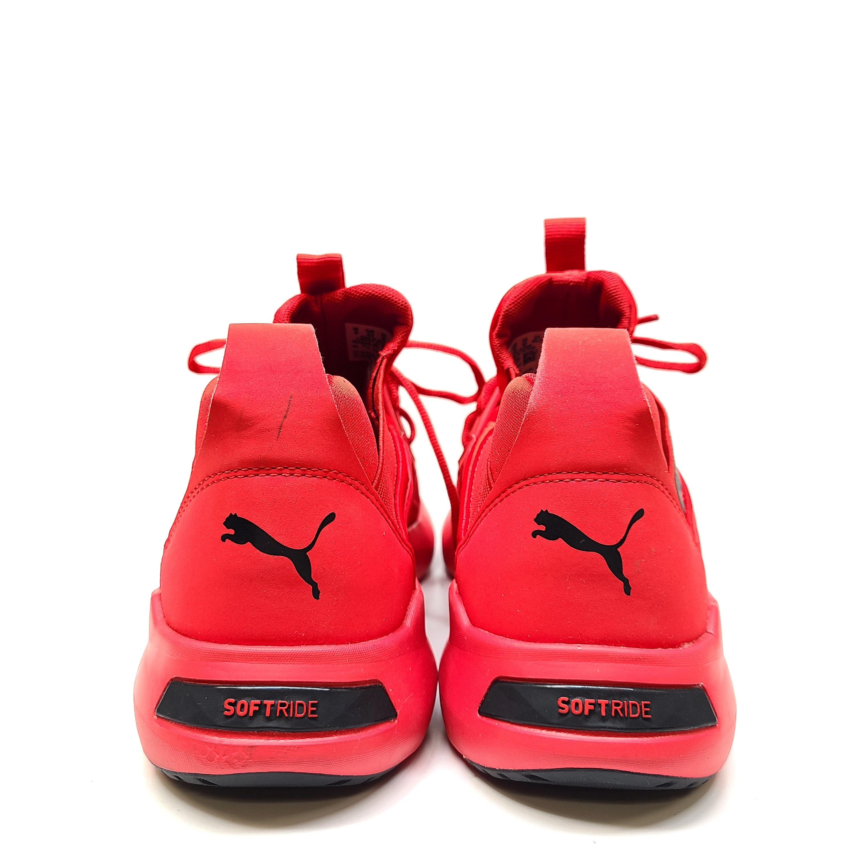 Puma Softride Enzo NXT in red with SoftFoam+ cushioning for everyday comfort.