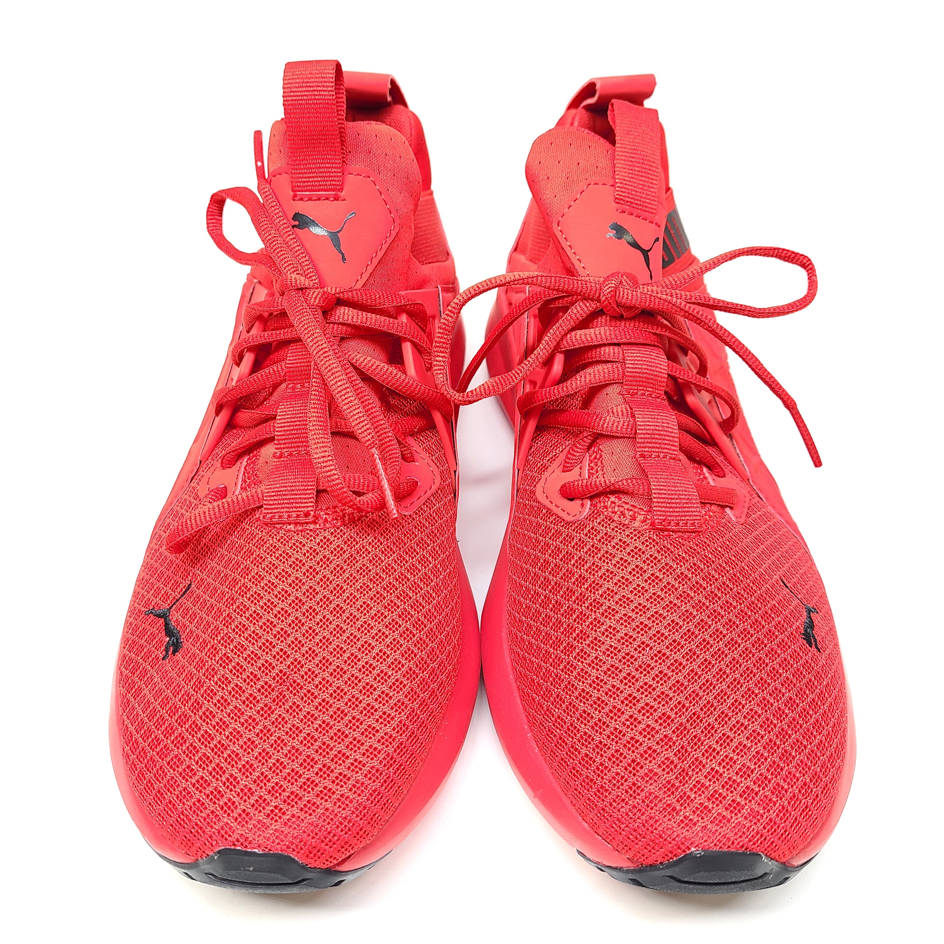 Puma Softride Enzo NXT in red with SoftFoam+ cushioning for everyday comfort.