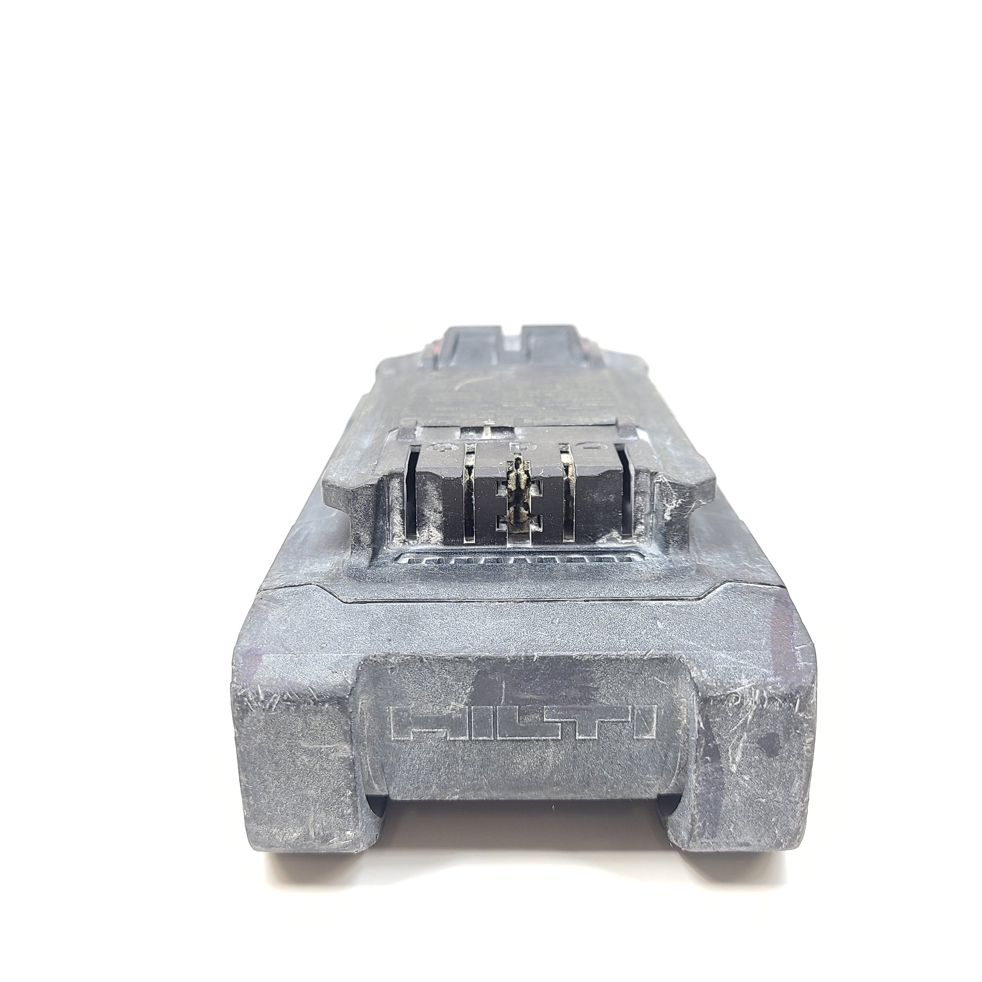 Hilti B 22-85 21.6V Li-Ion rechargeable power tool battery in black and red.