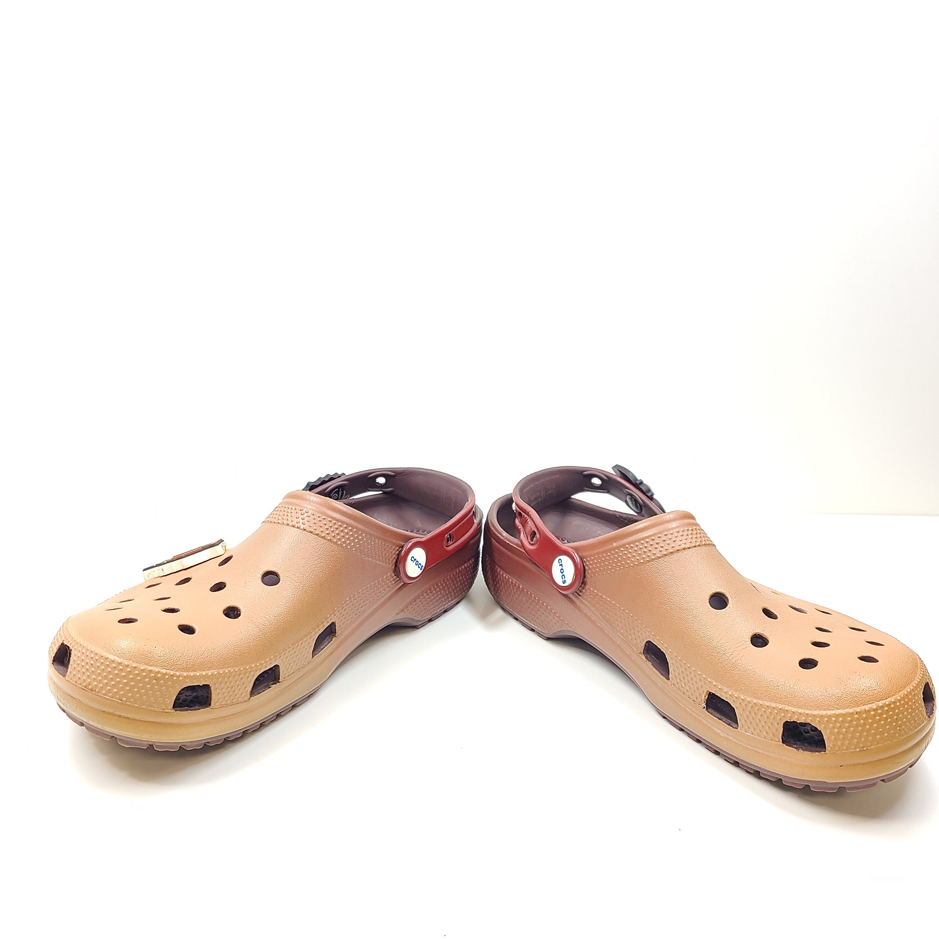 Brown Crocs Monster Cereals limited-edition clog with branded strap and upper charm.