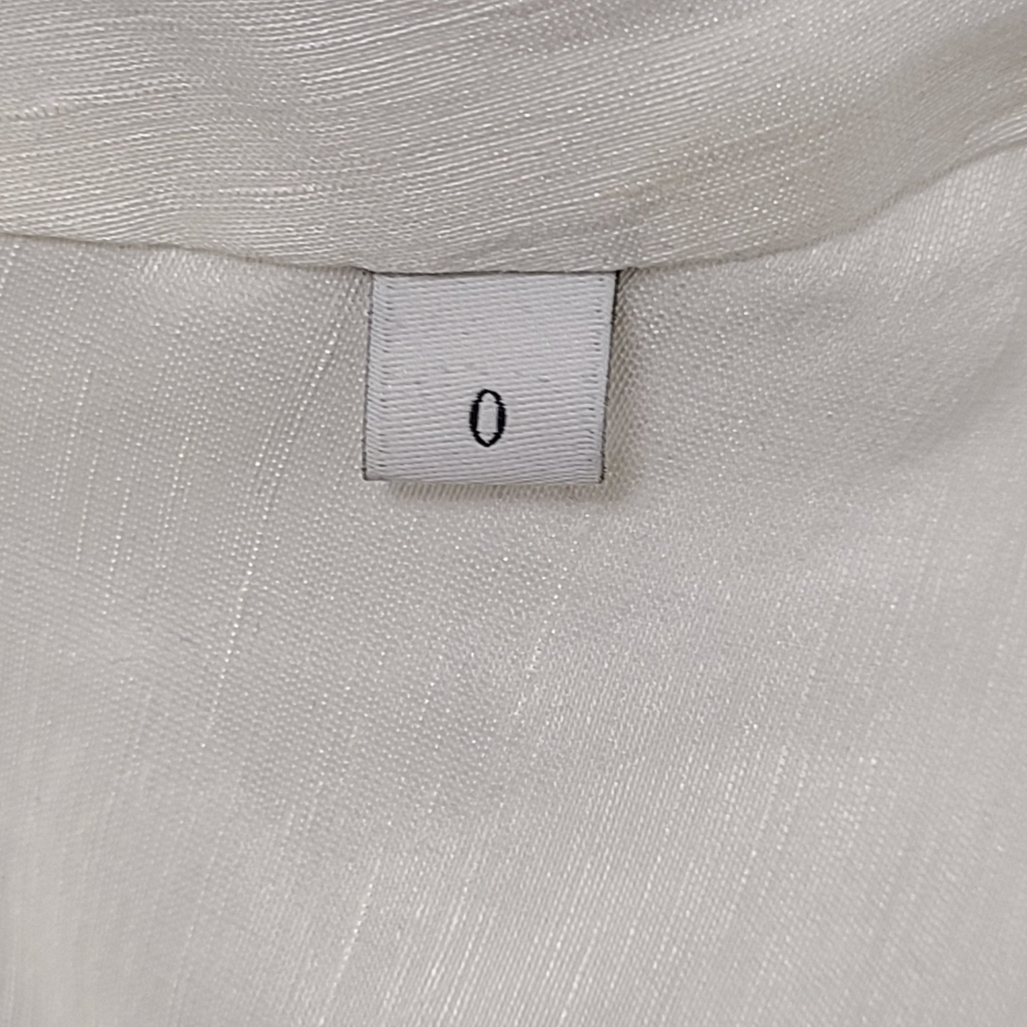 Sandro Paris Women's Fedel Silk & Linen Shirt Ruffled White Sz 0