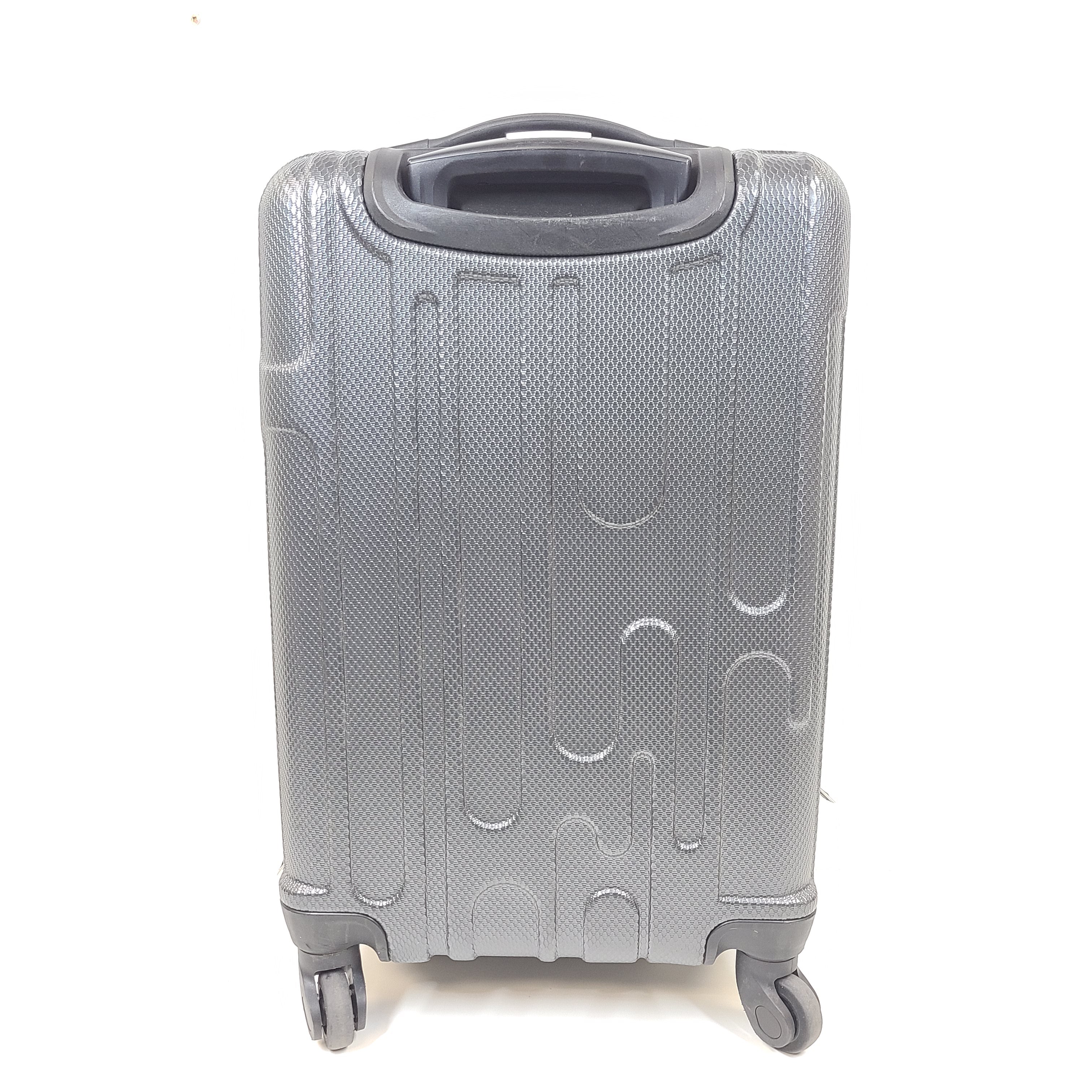 Gray Samsonite suitcase model 73652 with minor exterior scratches and light wear.