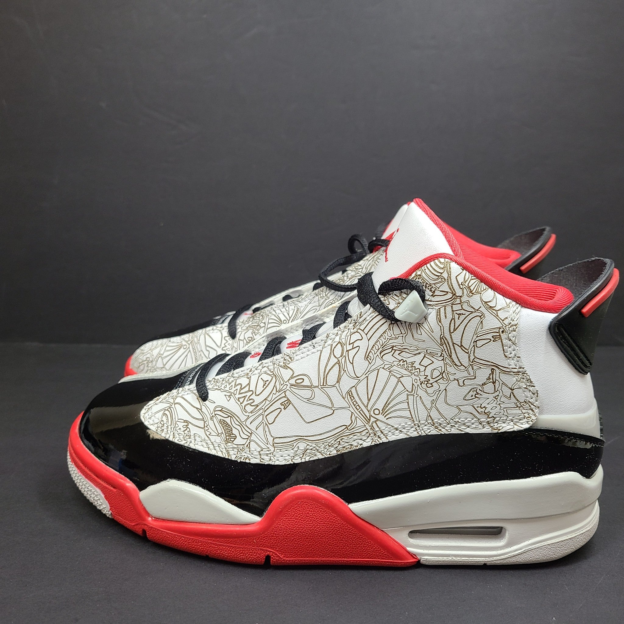 Nike Kids Air Jordan Dub Zero White Varsity Red GS Sneakers DV1360-160 Sz 4.5Y