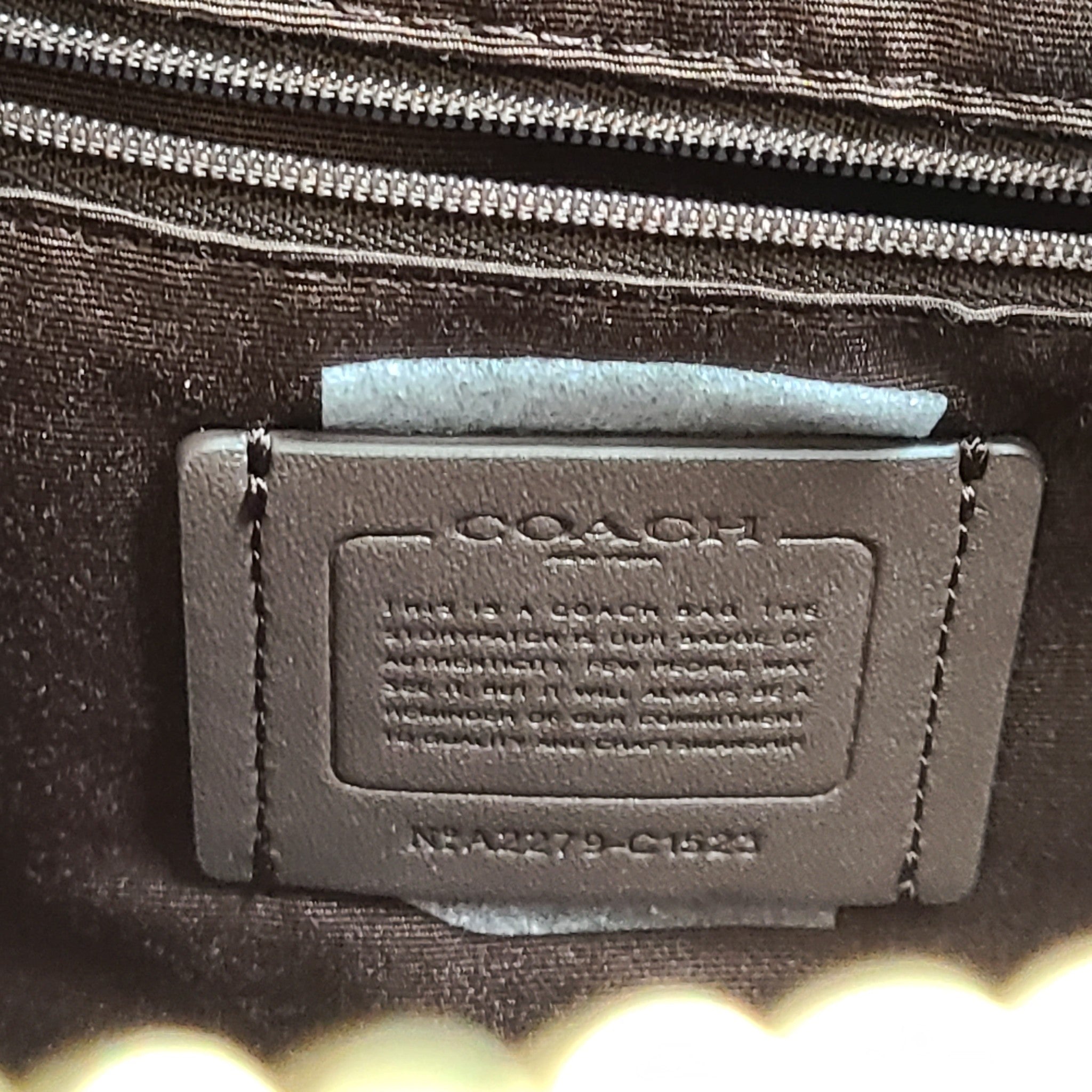 Coach Pennie Shoulder Bag (Khaki Redwood) Signature Coated Canvas Handbag C1523