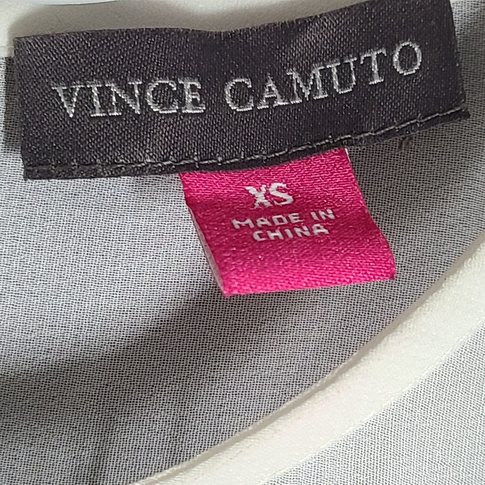 Vince Camuto Women's Abstract Grid Long Tunic Top Sz XS