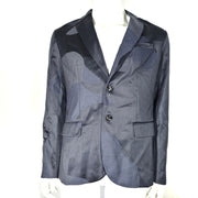 Emporio Armani Men's Camouflage Single-Breasted Jacket Blue Sz 52
