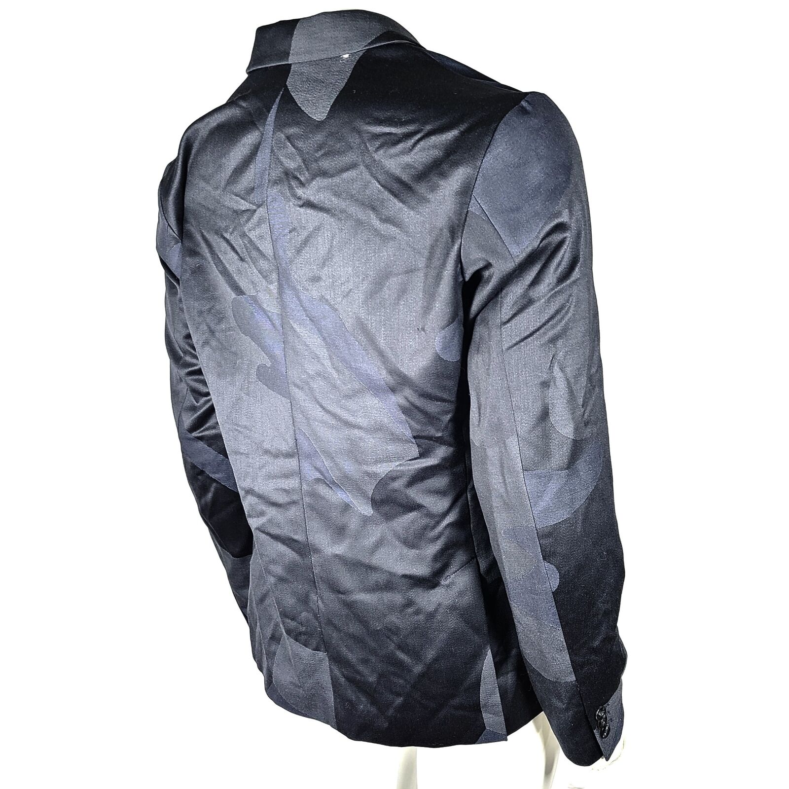 Emporio Armani Men's Camouflage Single-Breasted Jacket Blue Sz 52