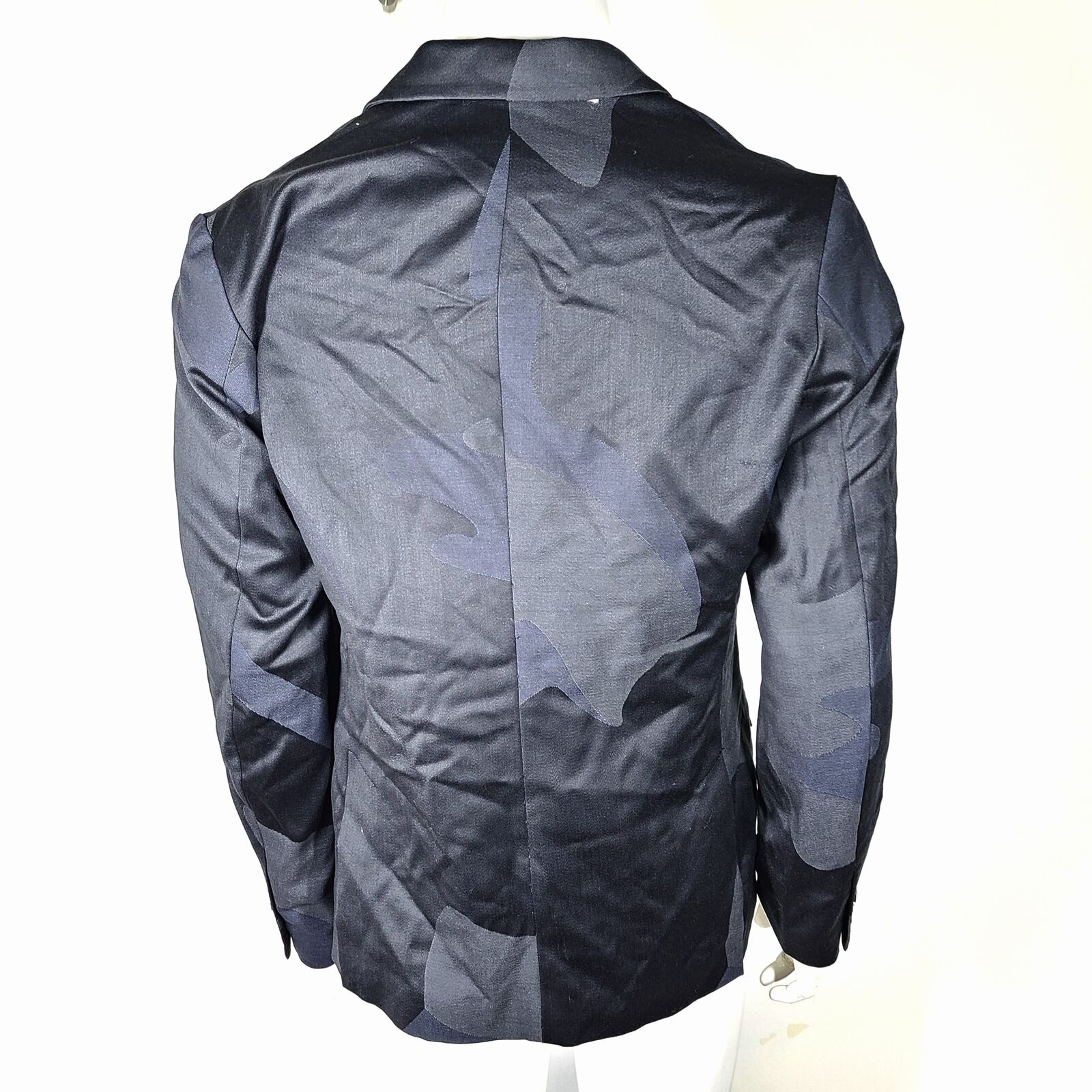 Emporio Armani Men's Camouflage Single-Breasted Jacket Blue Sz 52