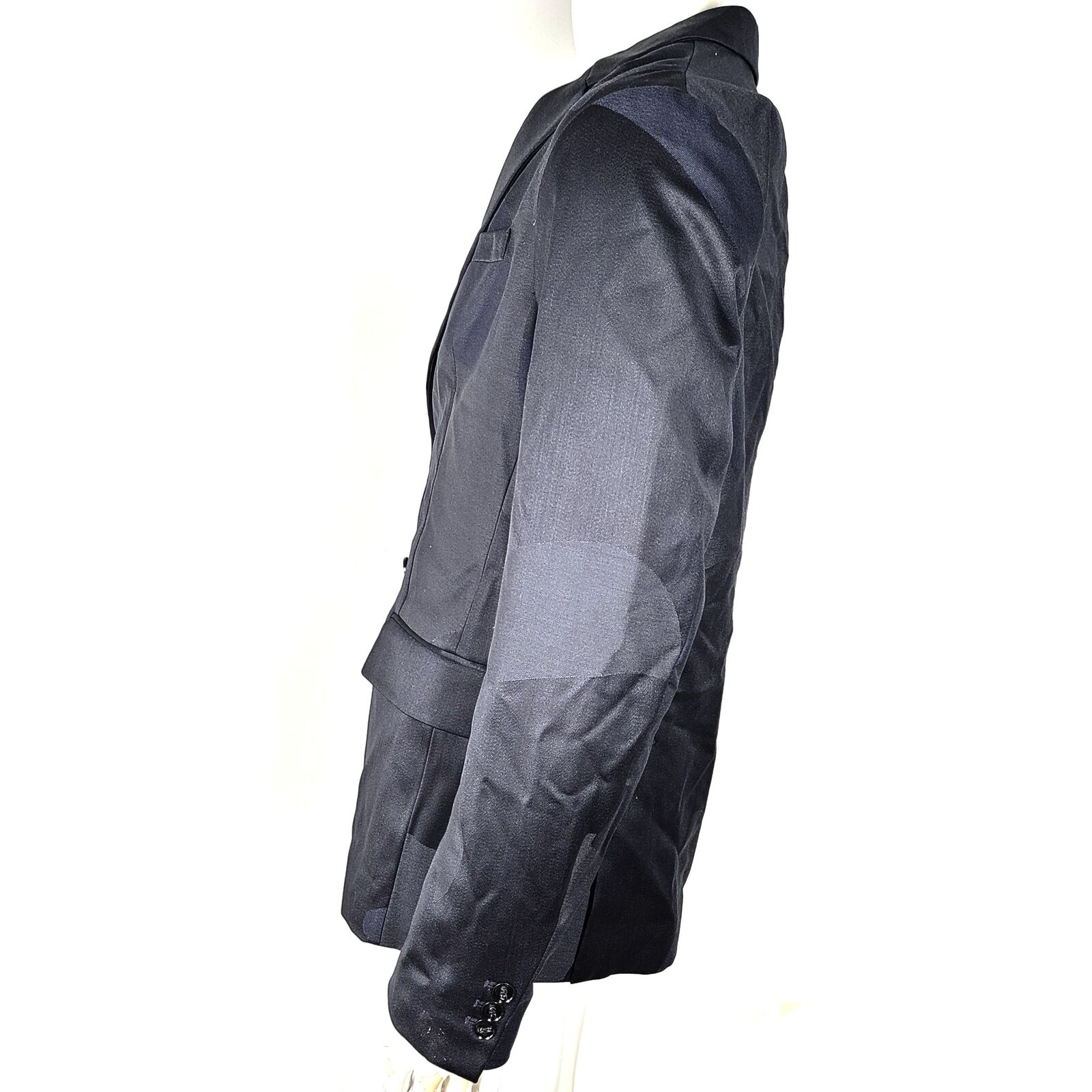 Emporio Armani Men's Camouflage Single-Breasted Jacket Blue Sz 52