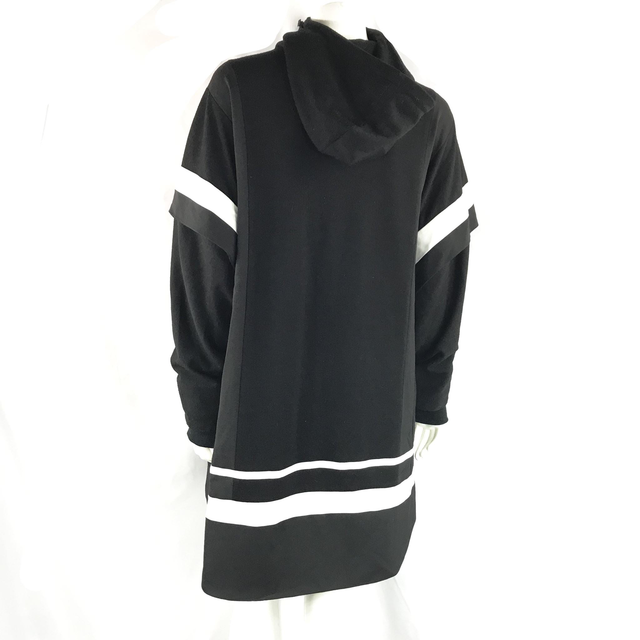 Public School New York Women's Oversized Hooded Jacket Sz XS Black White