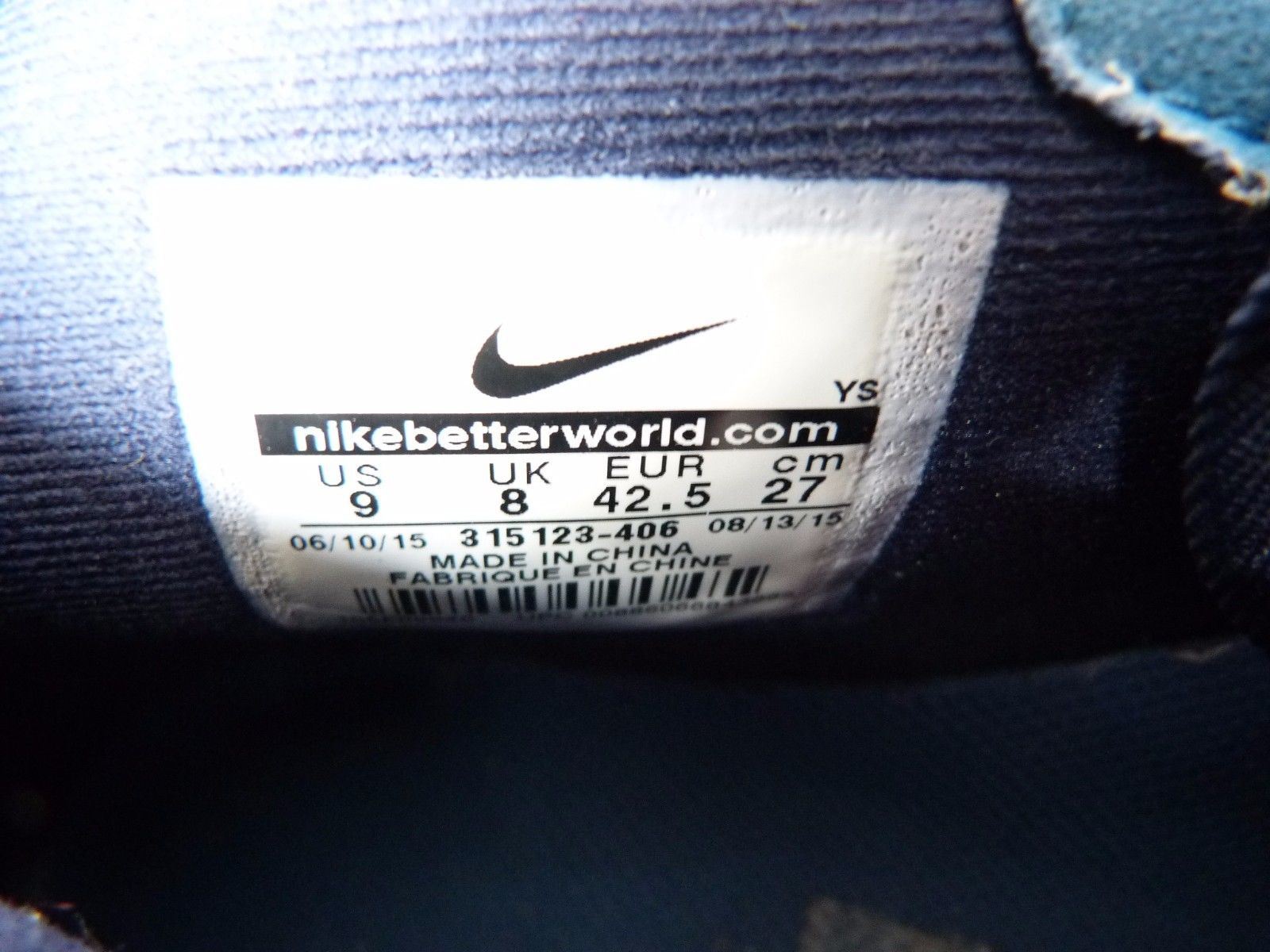 Nike Men's Air Force 1 Mid '07 Obsidian Brigade Blue 315123-406 Sz 9