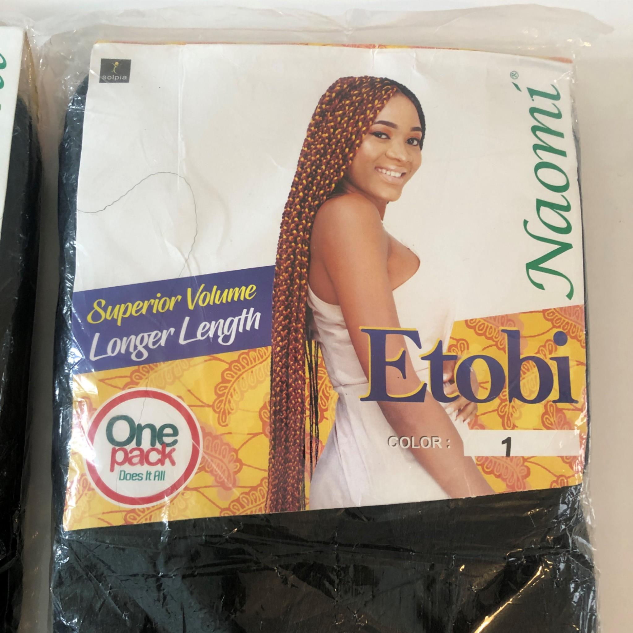 3 x 480g Naomi Etobi 100" Length Superior Volume Hair Extensions Black 1