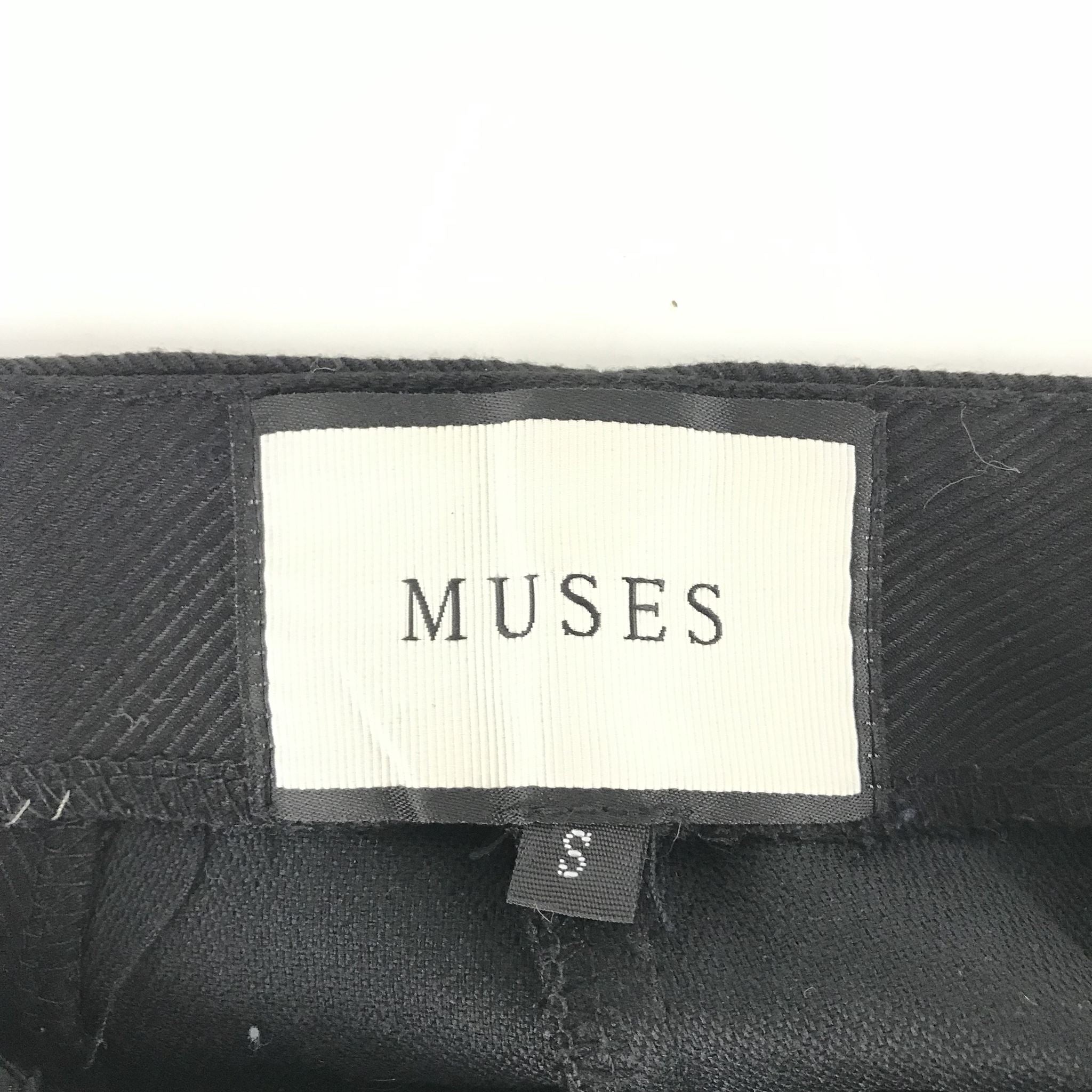Muses Detailed Mini High-Waisted Shorts Black Sz 1S- 24 Waist