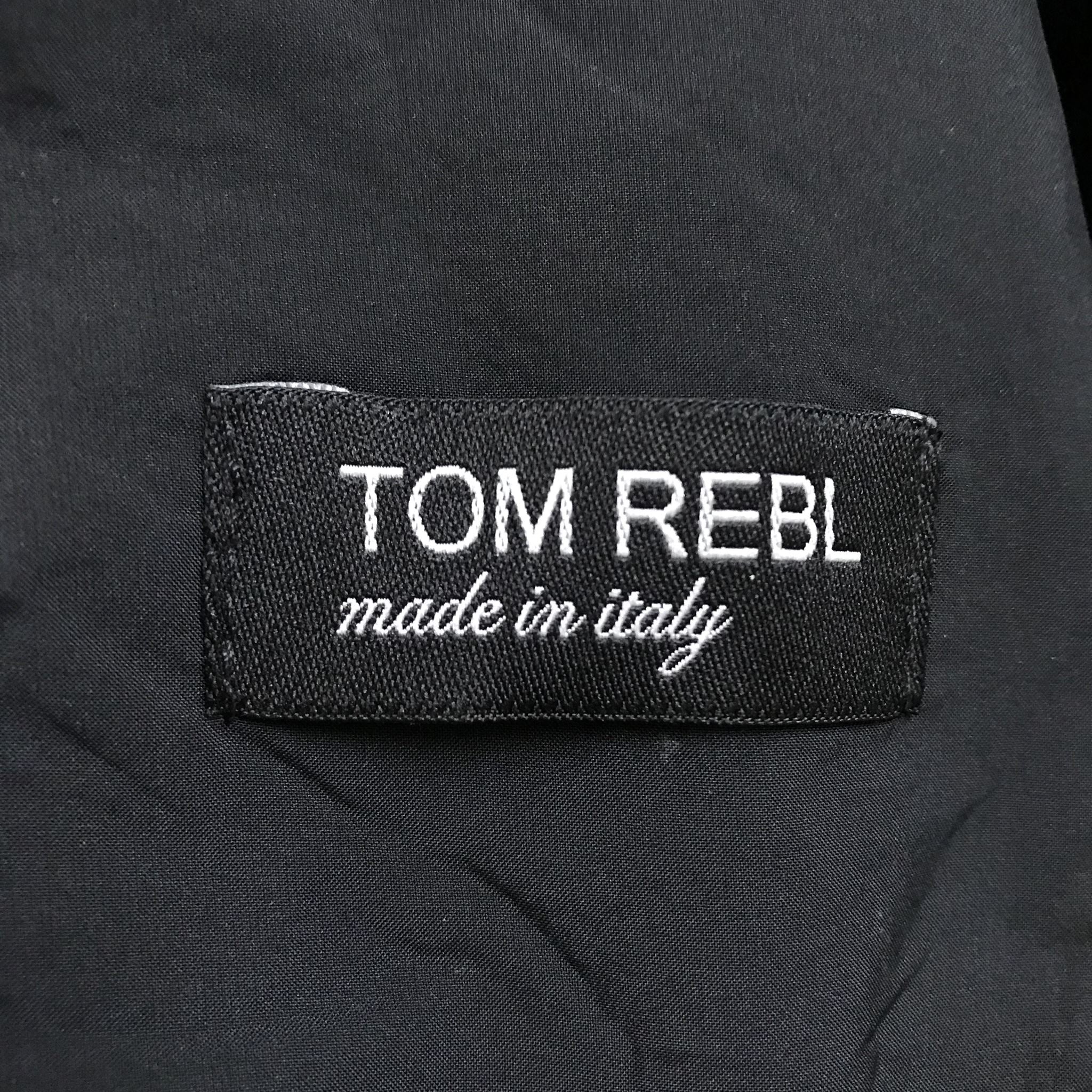 Tom Rebl Men's Window Pane Jacket Blazer Black Sz 52 US XL