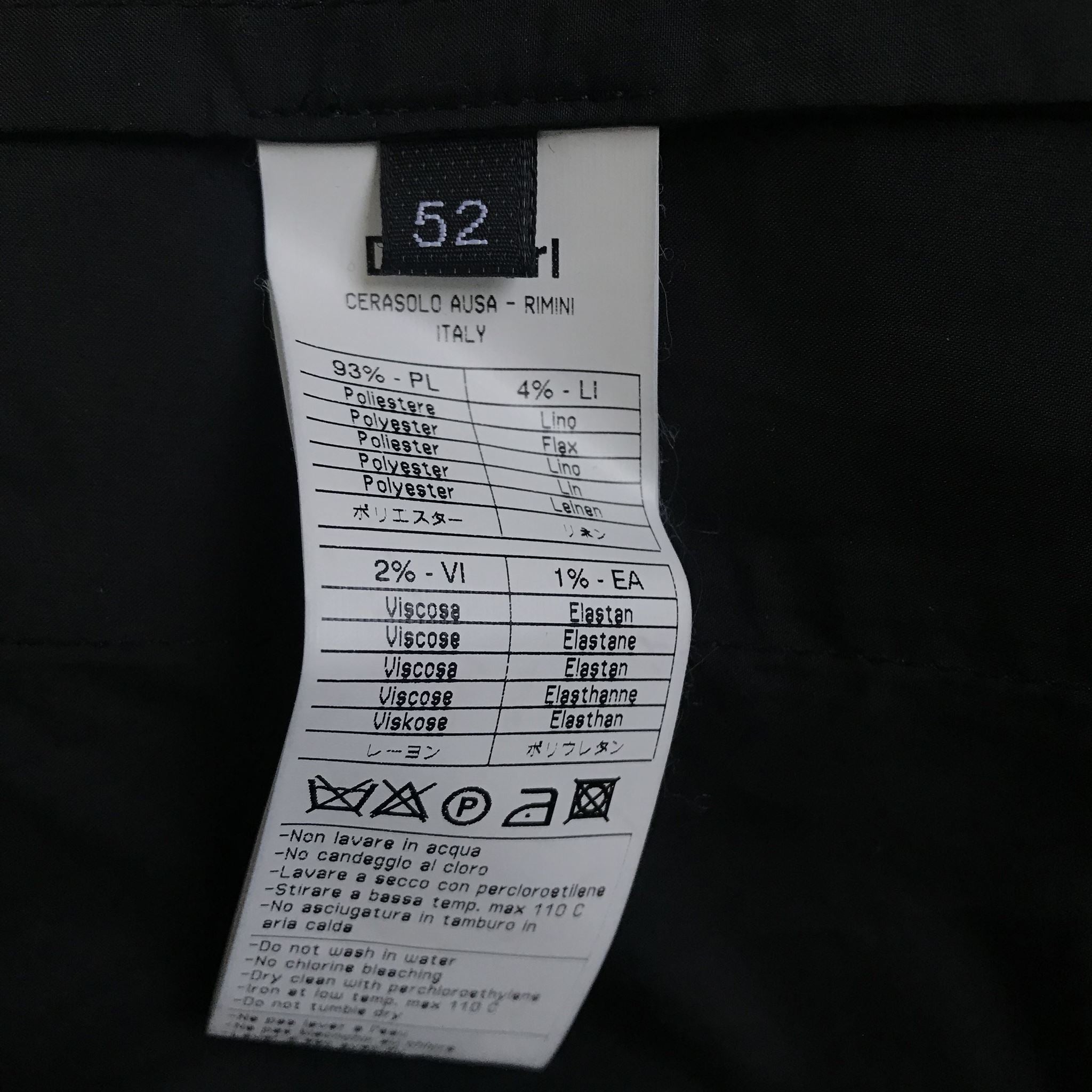 Tom Rebl Men's Window Pane Jacket Blazer Black Sz 52 US XL