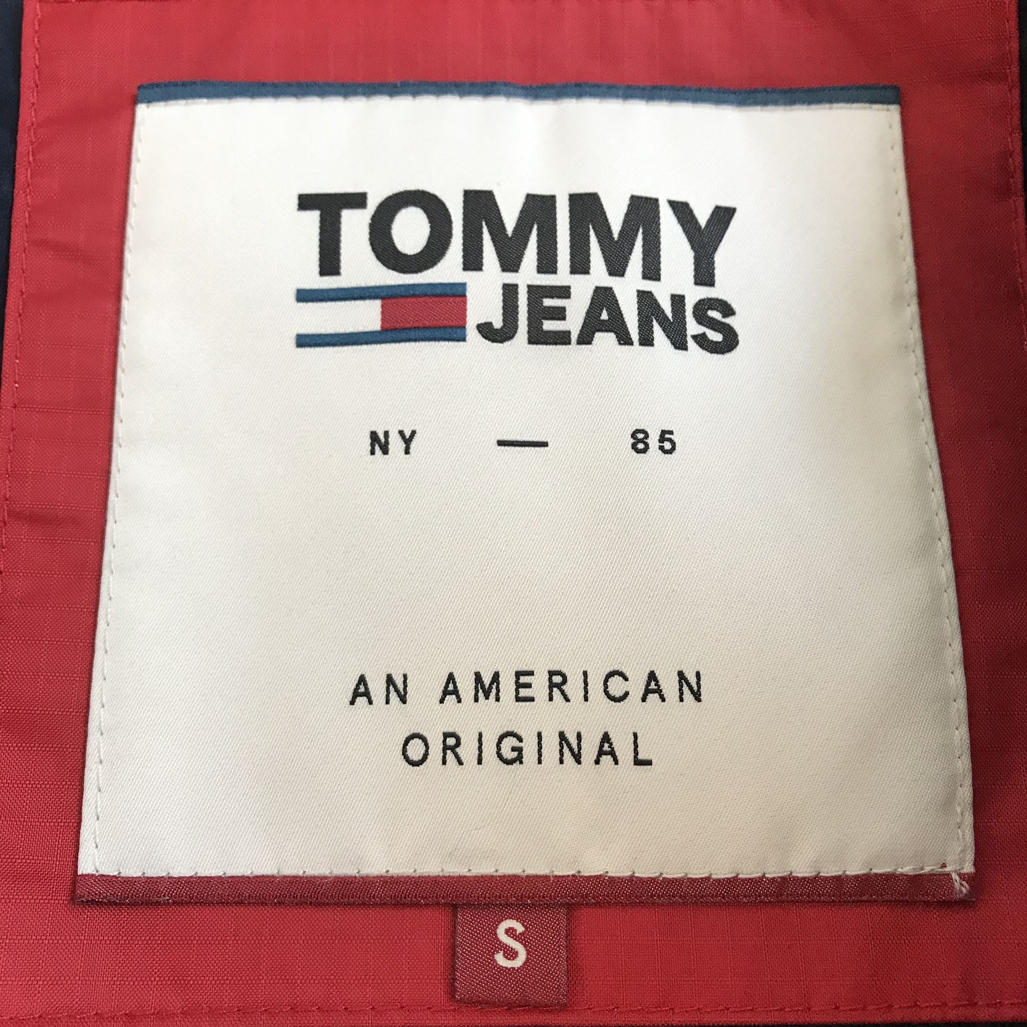 Tommy Hilfiger Men's Padded Popover Puffer Half Zip Jacket Red Sz S