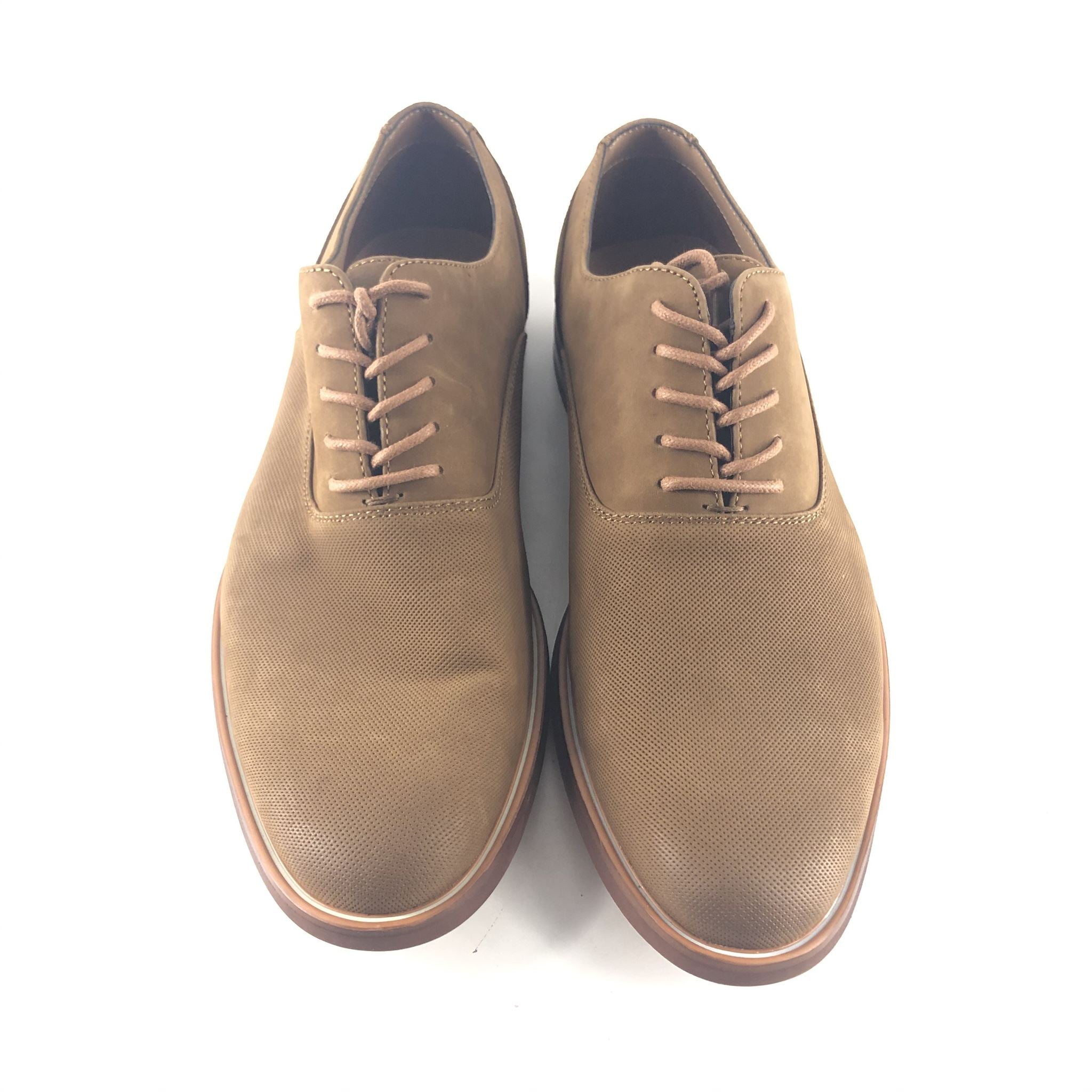 Pegabo Men's Bascomb Dress Oxford Leather Shoes Brown Tan Sz 9