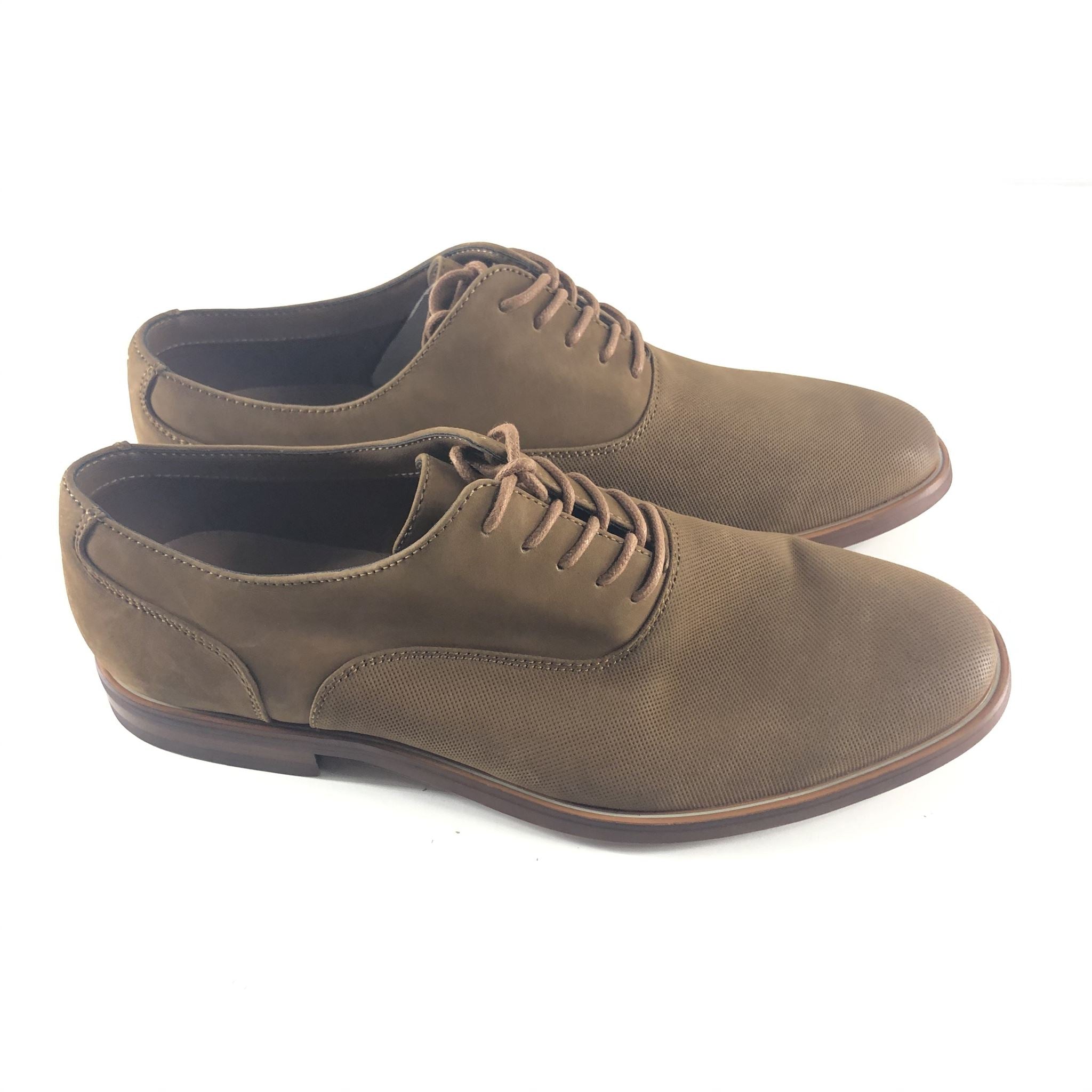 Pegabo Men's Bascomb Dress Oxford Leather Shoes Brown Tan Sz 9