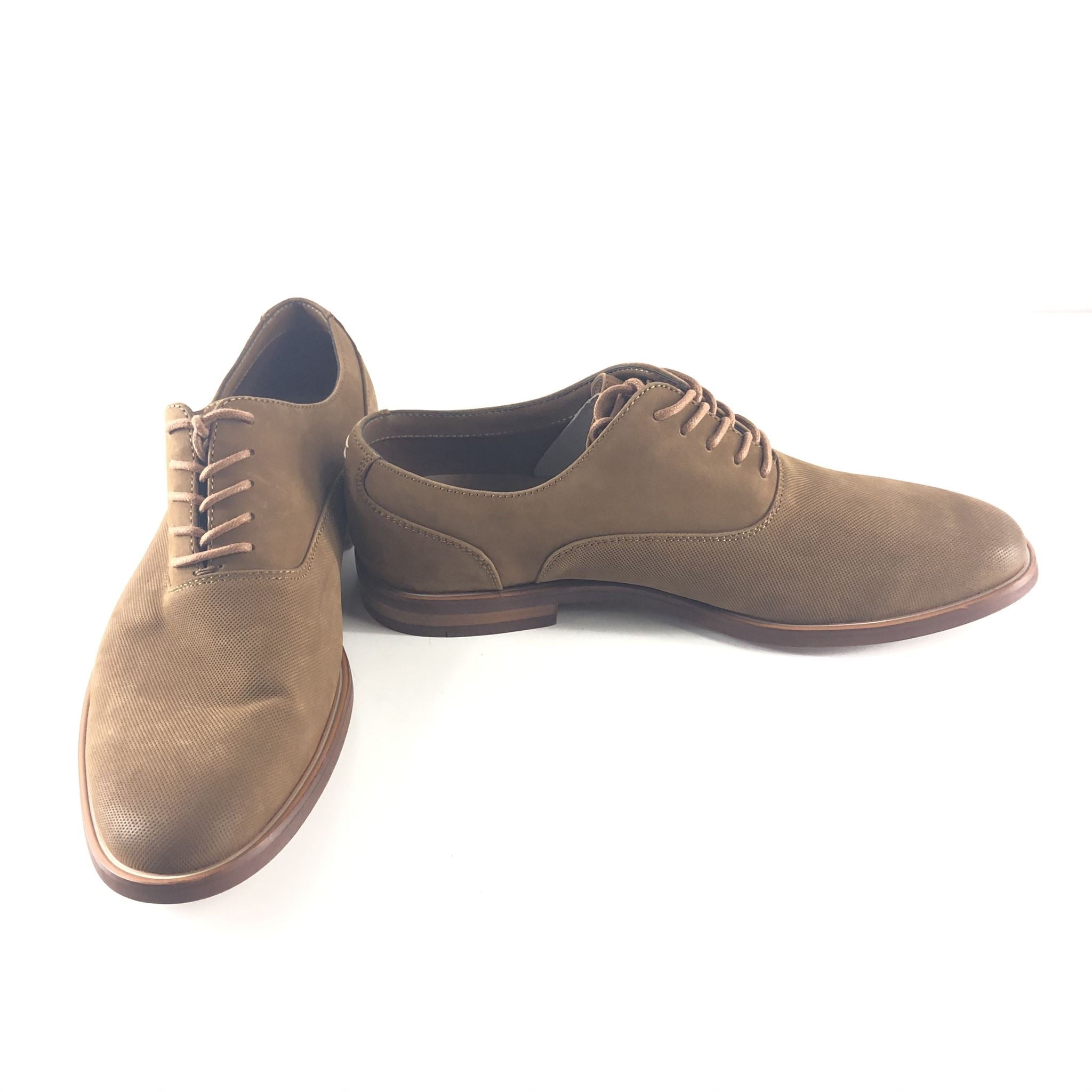 Pegabo Men's Bascomb Dress Oxford Leather Shoes Brown Tan Sz 9