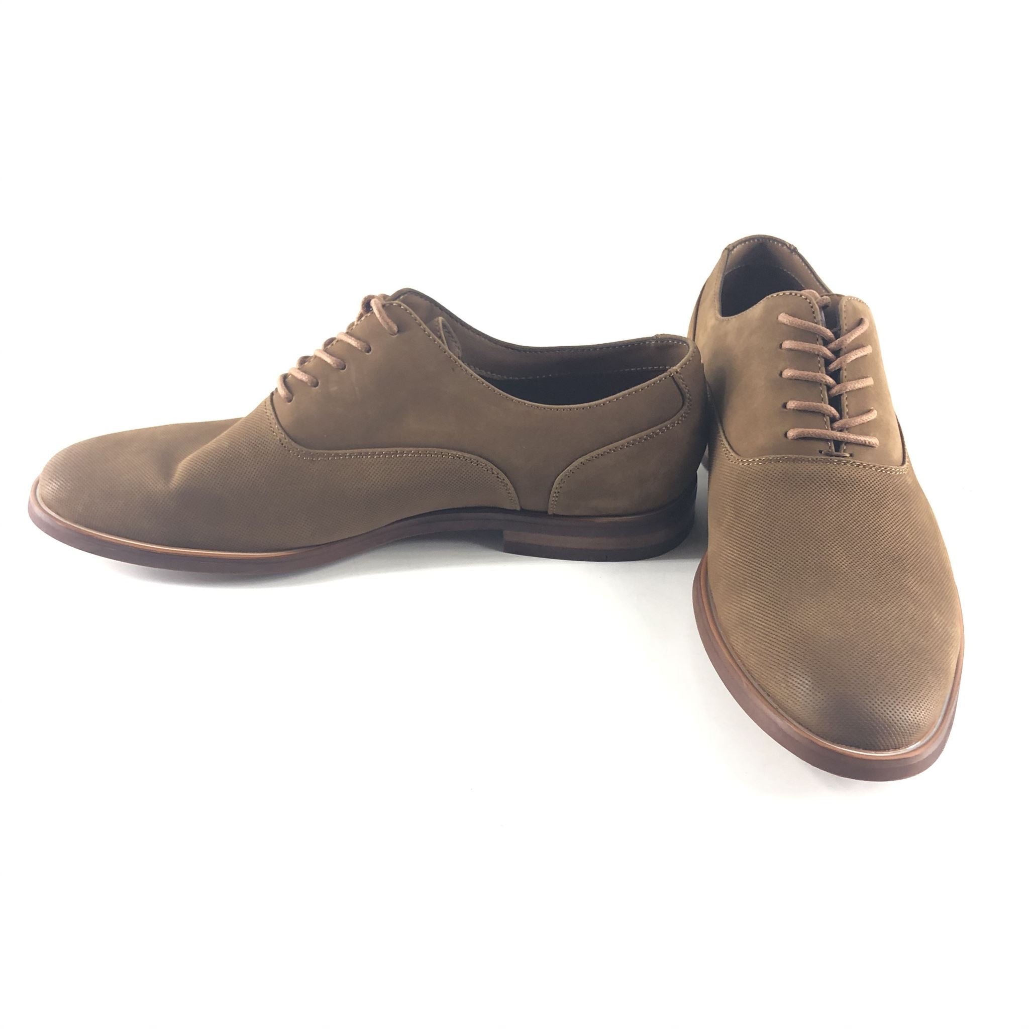 Pegabo Men's Bascomb Dress Oxford Leather Shoes Brown Tan Sz 9