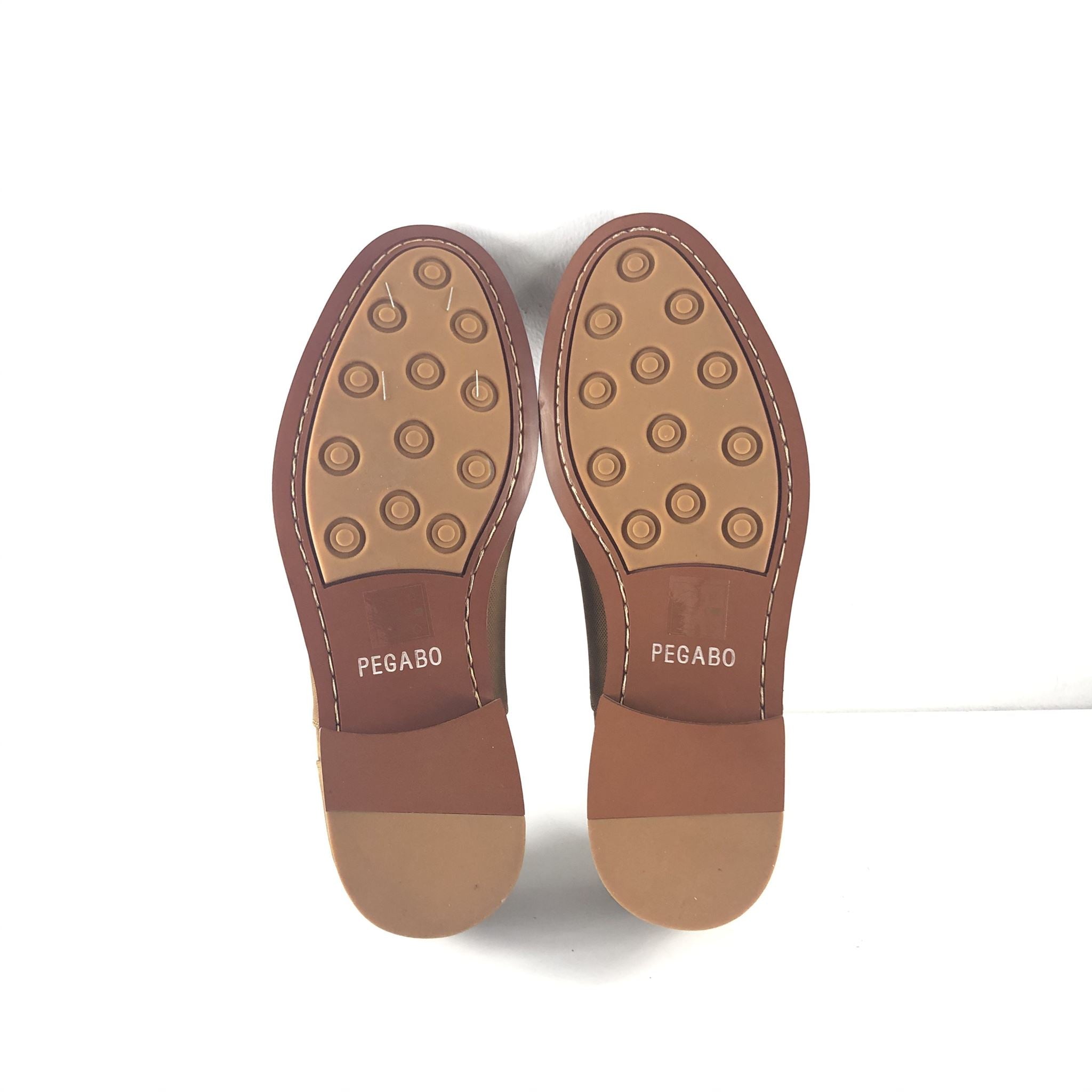 Pegabo Men's Bascomb Dress Oxford Leather Shoes Brown Tan Sz 9